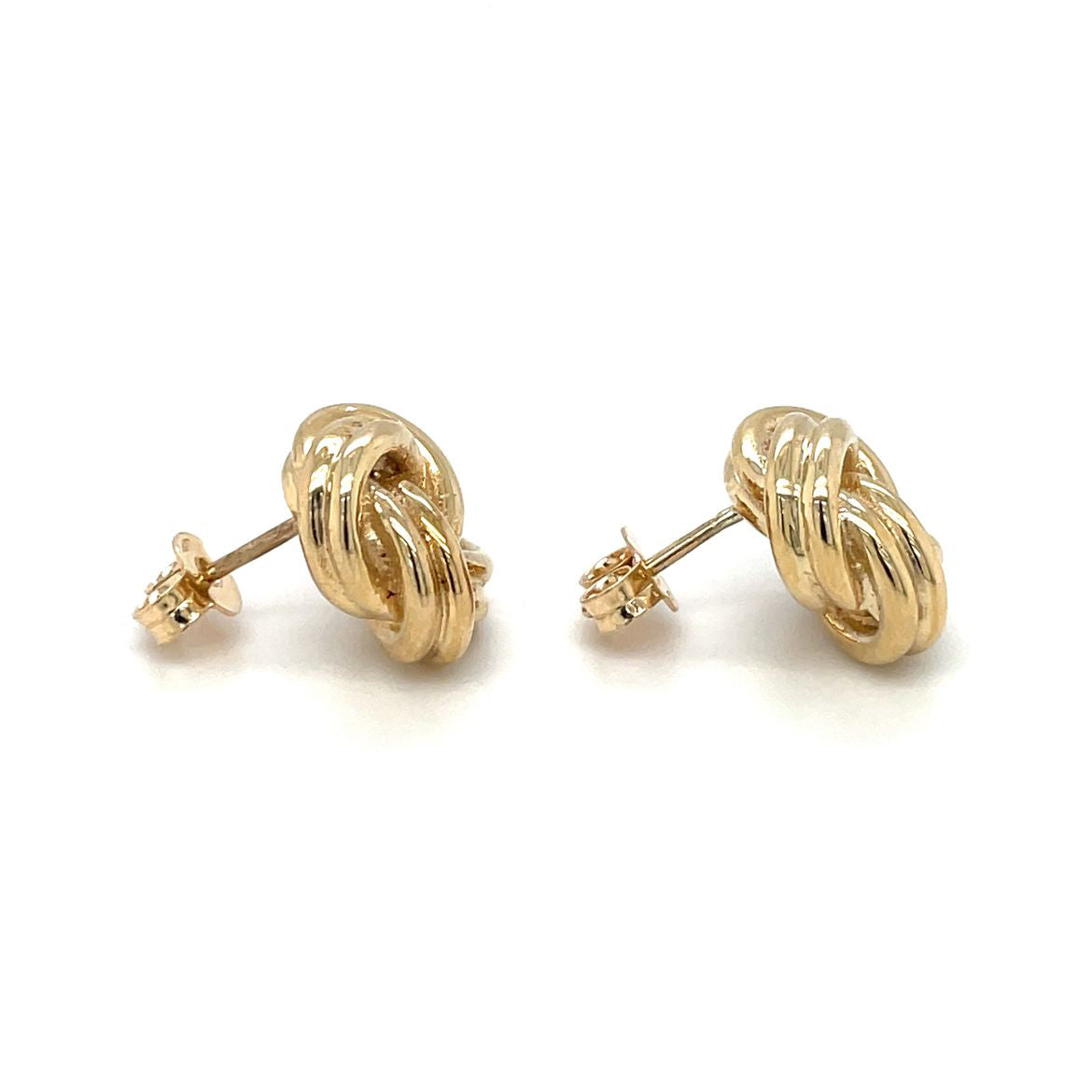 9ct Yellow Gold Large Knot Stud Earrings