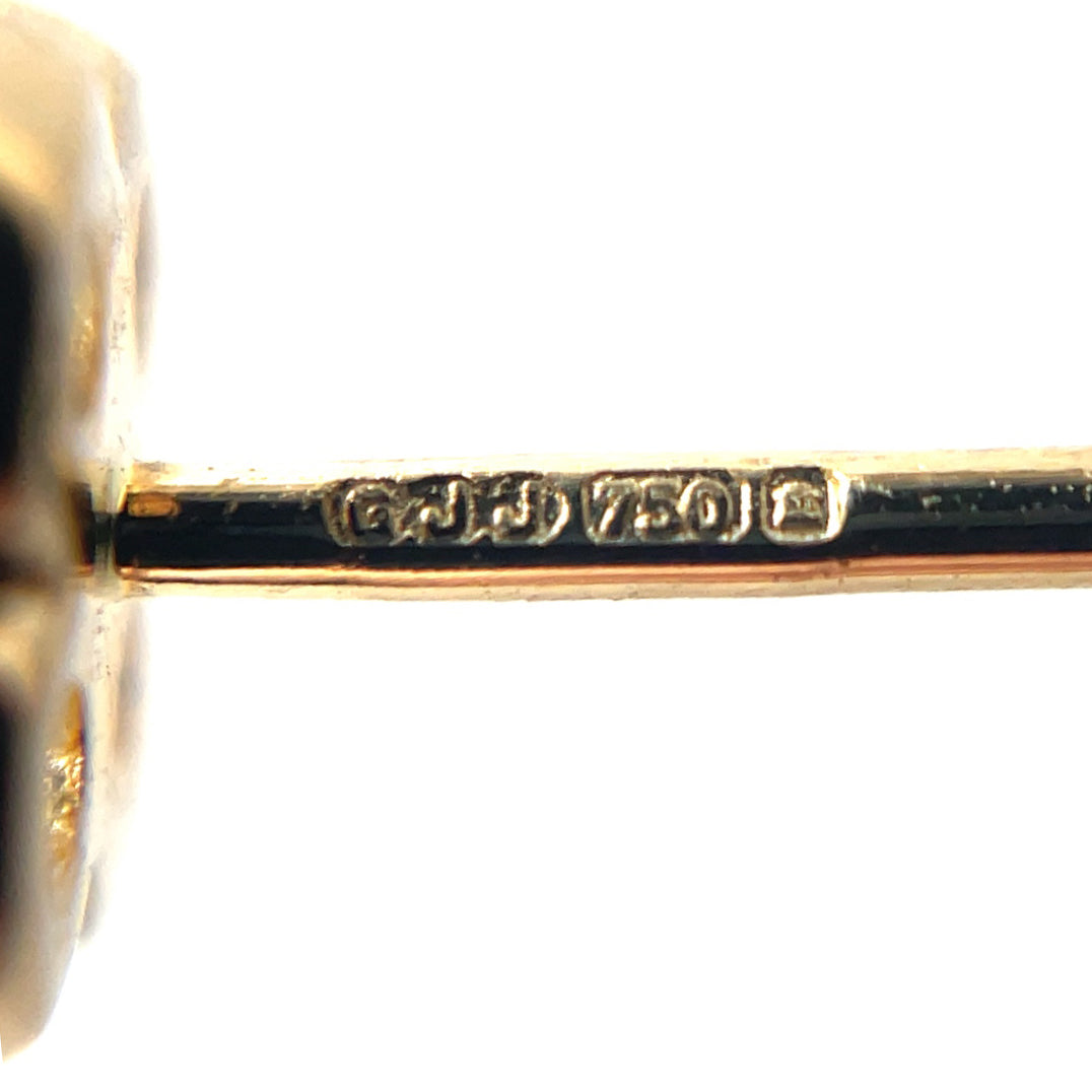 18ct Yellow Gold Clover Diamond Cluster Stud Earrings