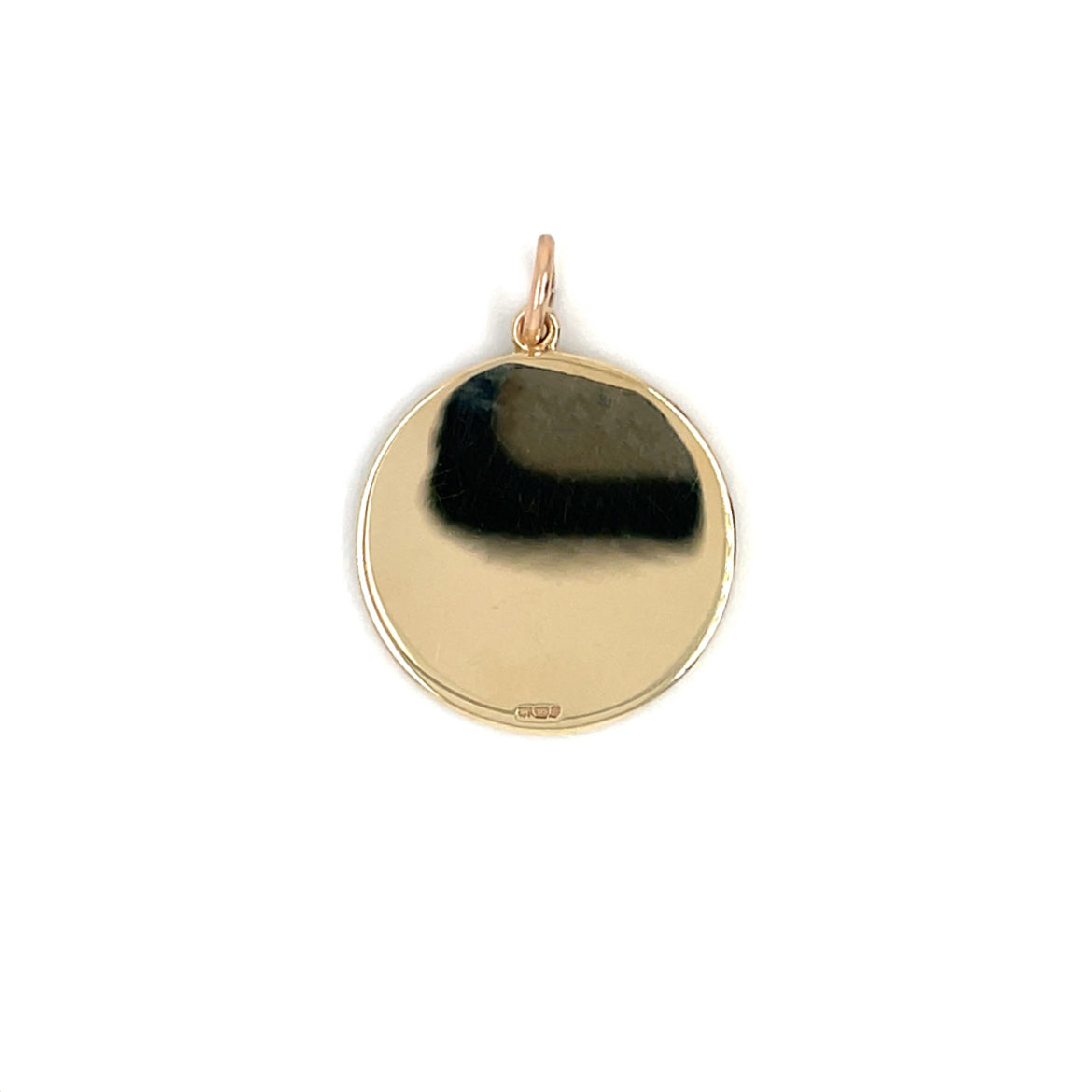 9ct Yellow Gold Round Charm Pendant (20mm)