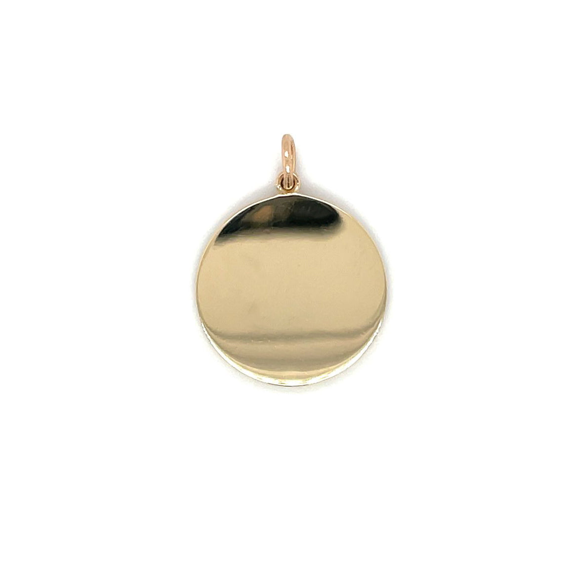 9ct Yellow Gold Round Charm Pendant (20mm)