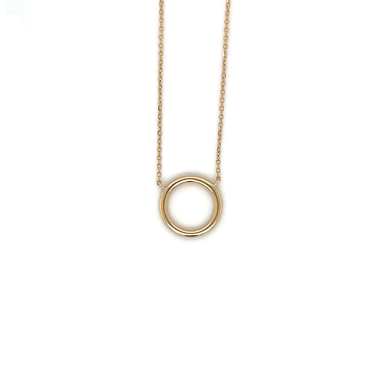 Yellow Gold Diamond Circle Pendant