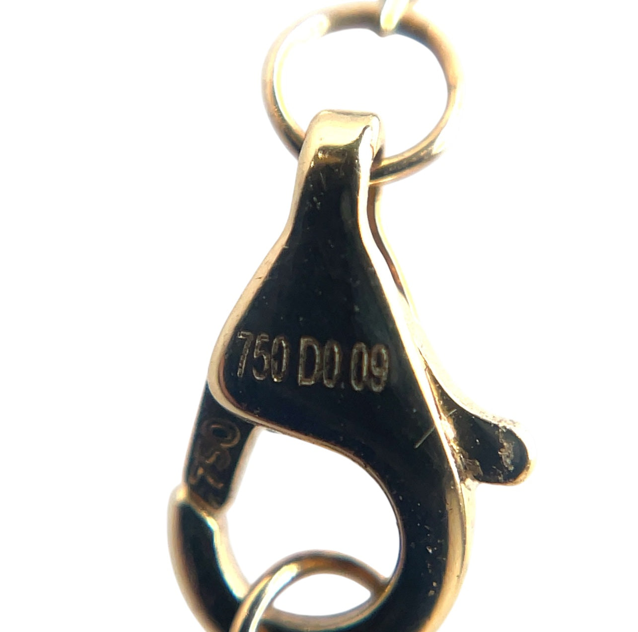 18ct Yellow Gold Diamond Circle Necklace (16-18")