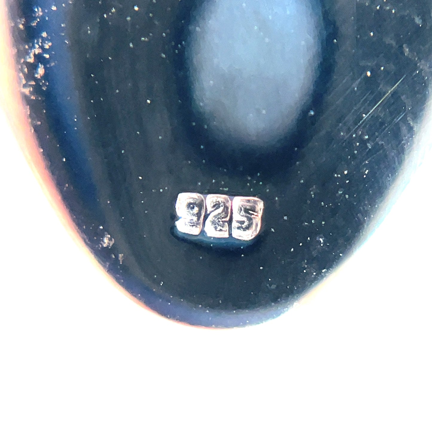 Silver Oval Stud Earrings