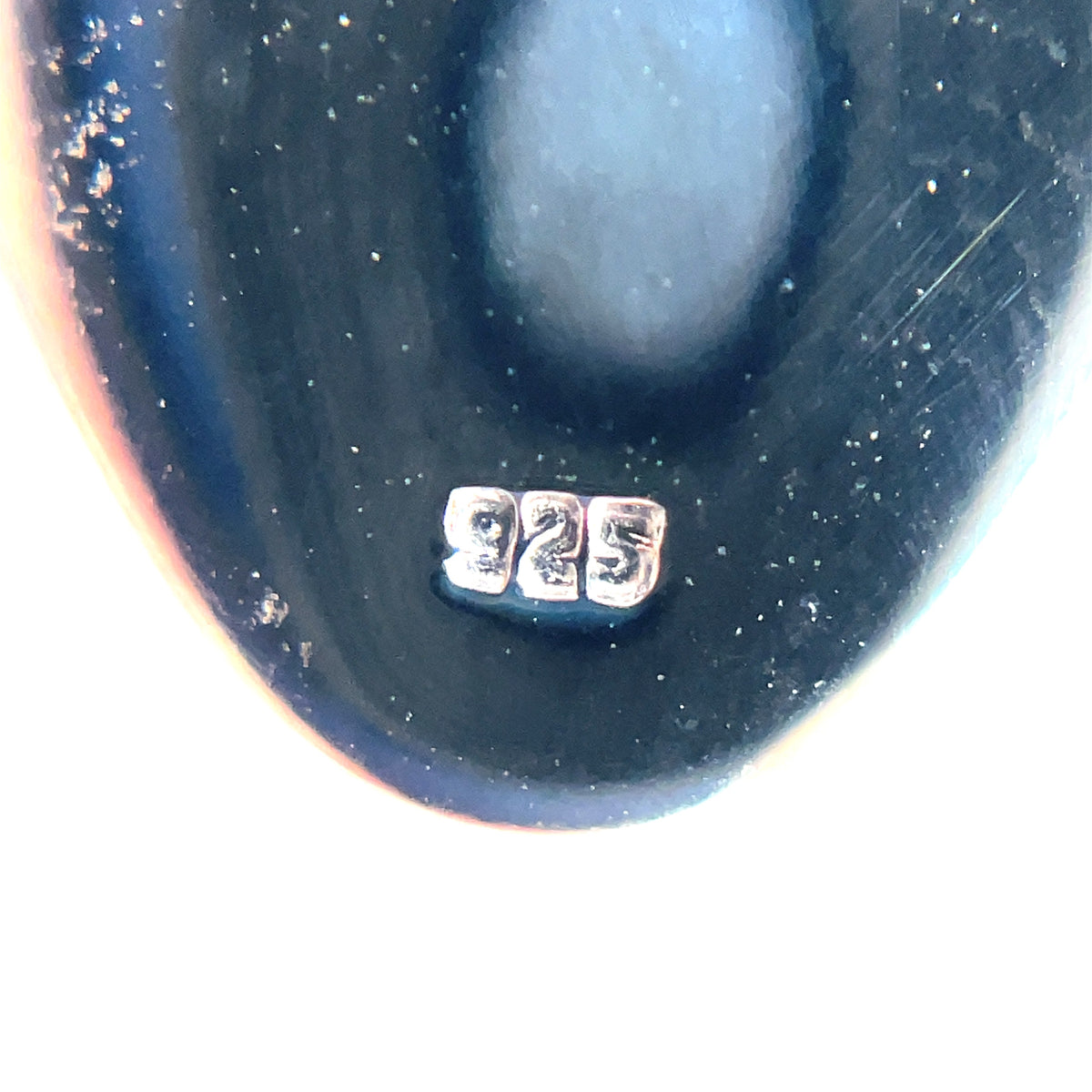 Silver Oval Stud Earrings