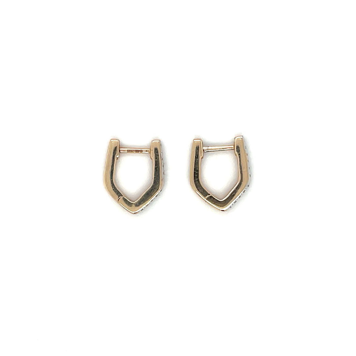 9ct Yellow Gold Diamond Hoop Earrings