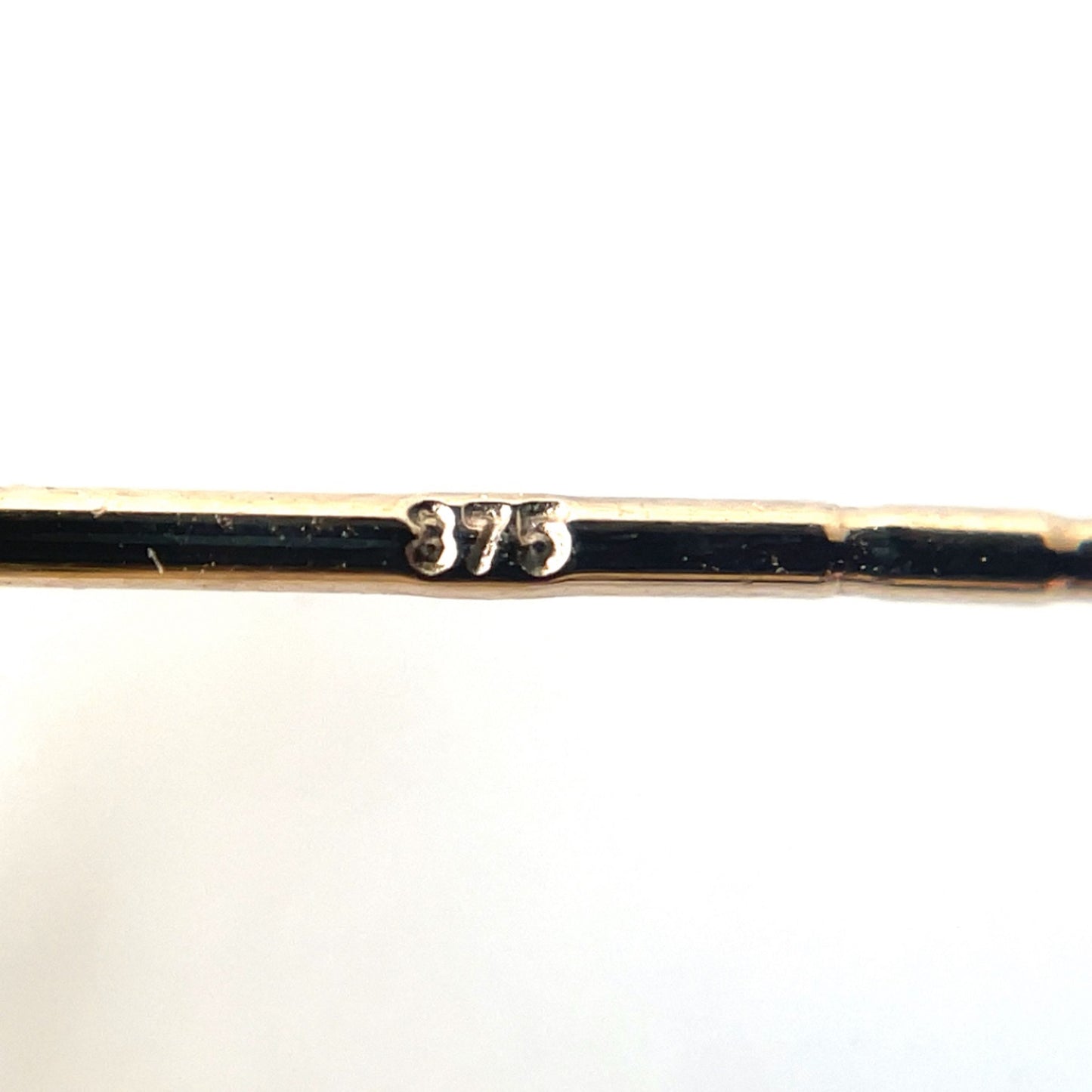 9ct Yellow Gold Striped Bombe Drop Earrings