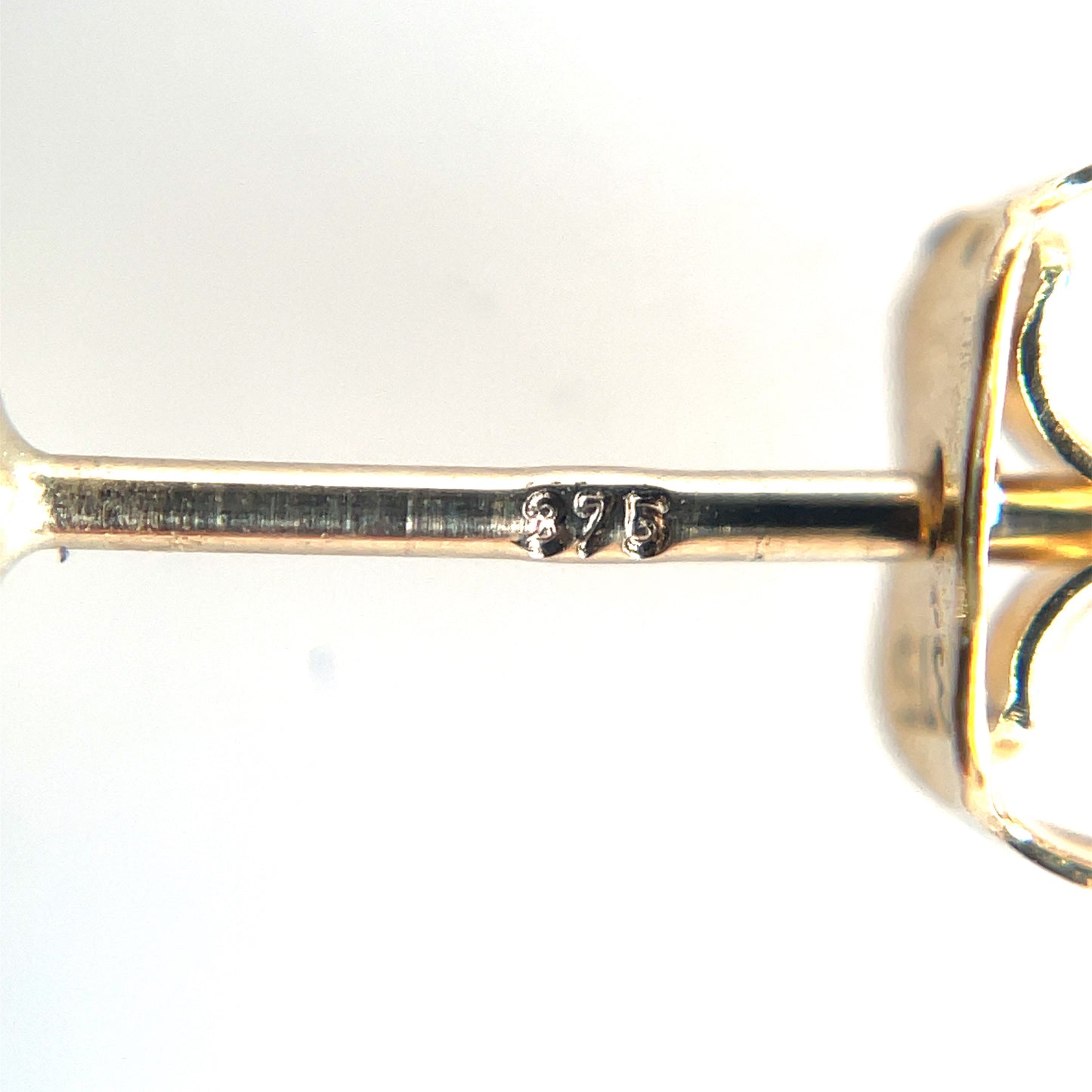 9ct Yellow Gold Satin Ball Stud Earrings (6mm)