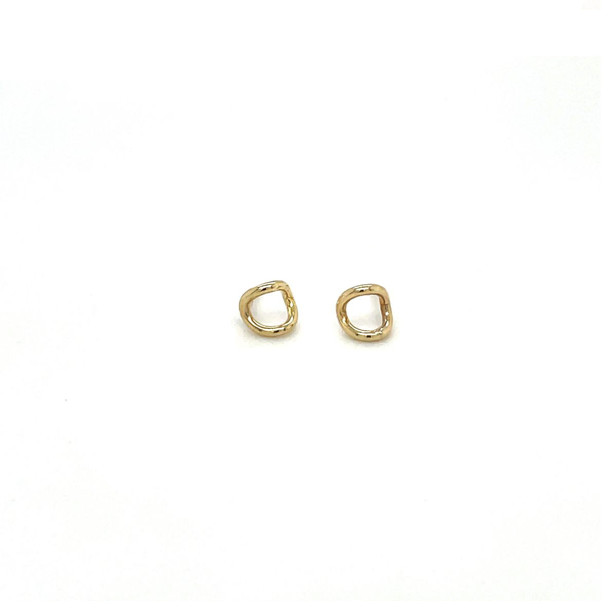 9ct Yellow Gold Twist-Circle Stud Earrings
