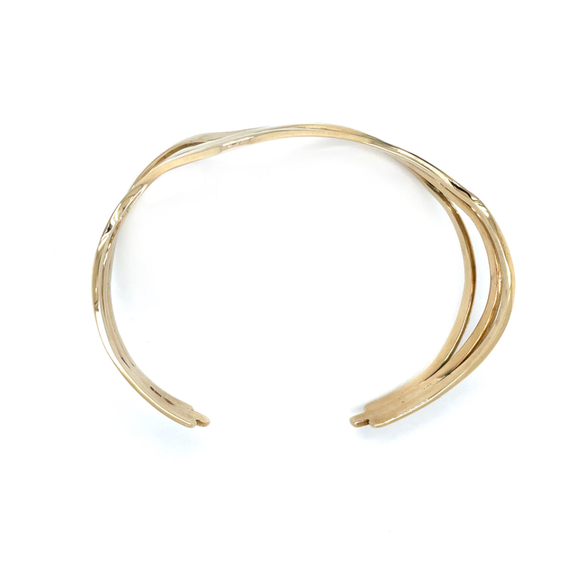 9ct Yellow Gold Wave Bangle