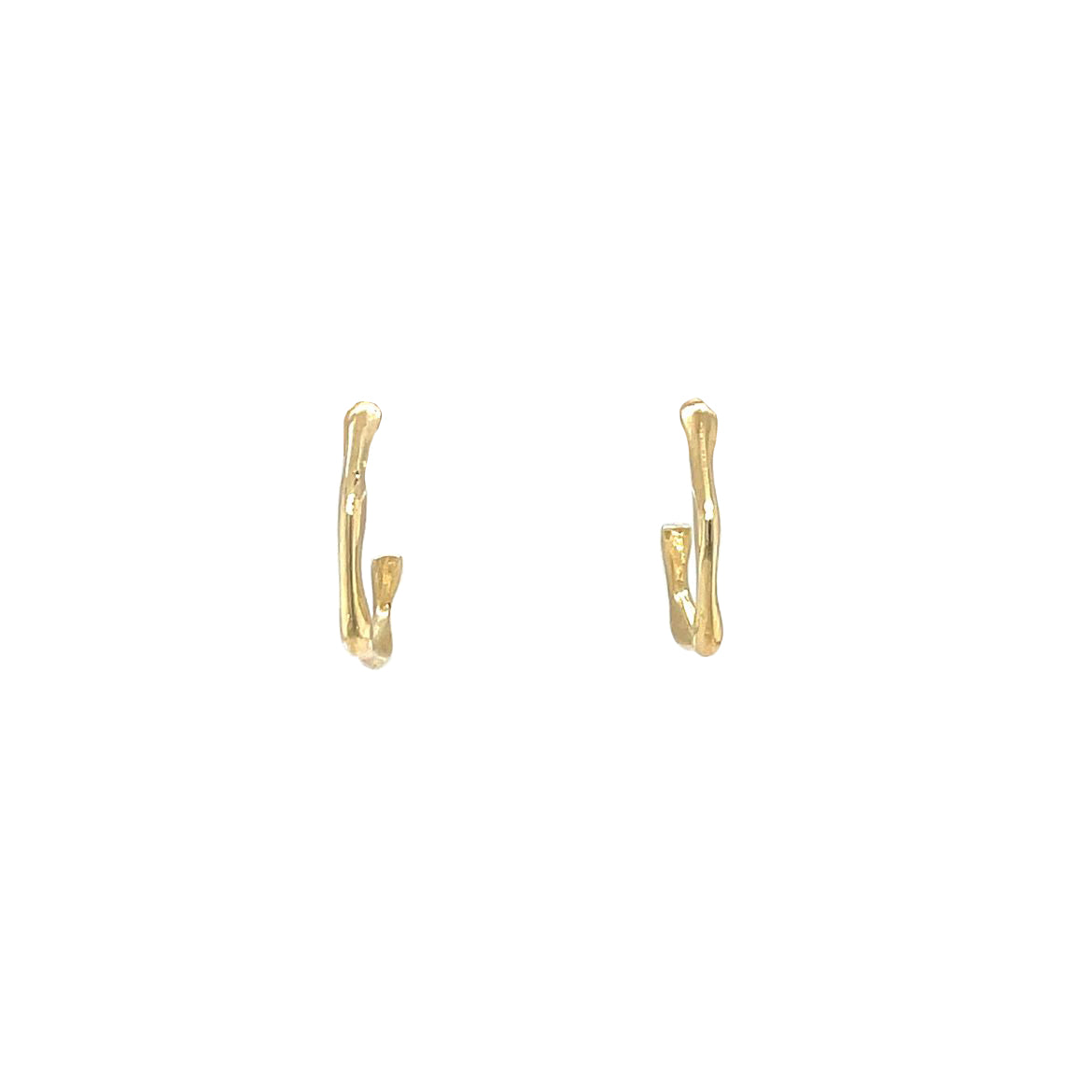 9ct Yellow Gold Half Hoop Earrings