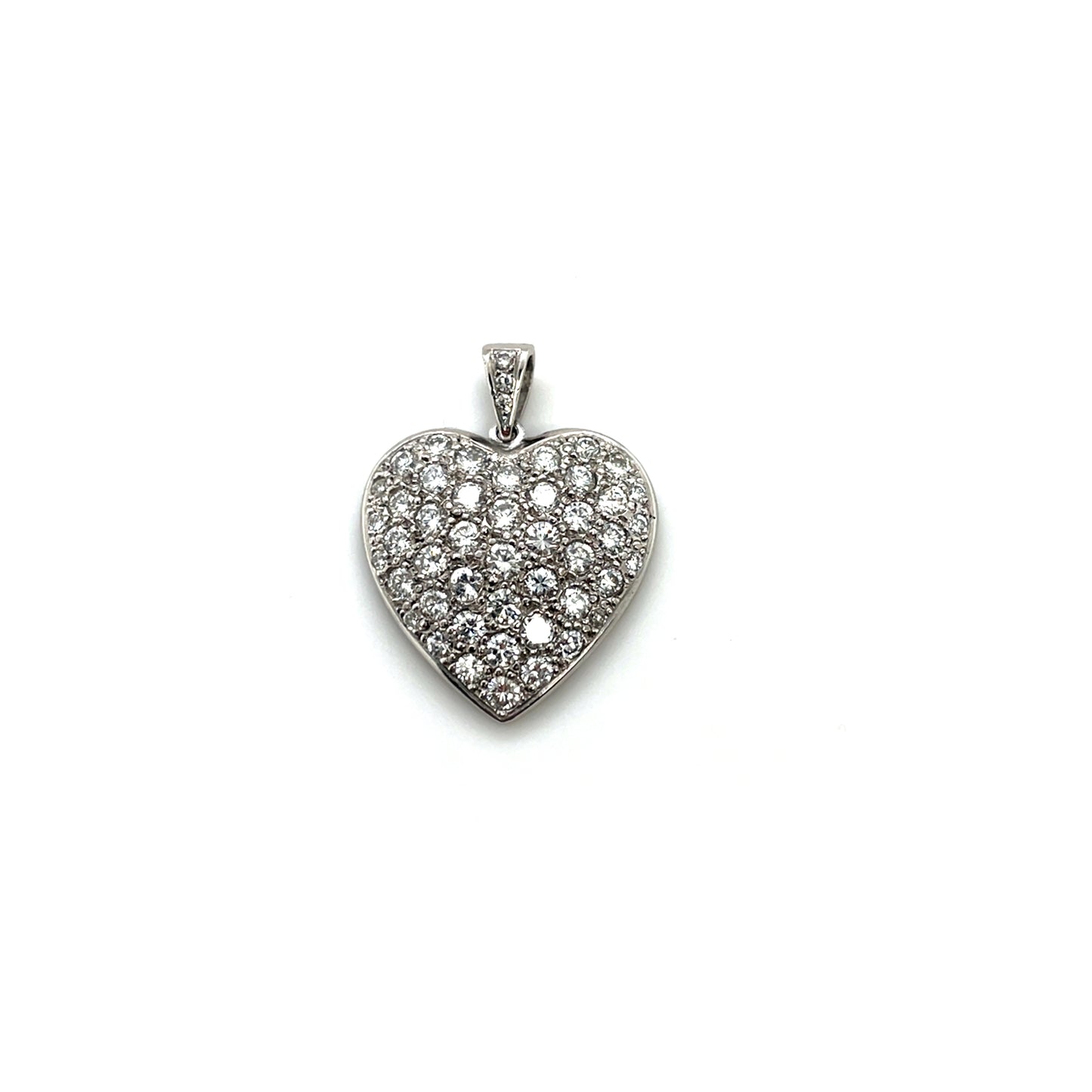 Platinum Diamond Heart Pendant