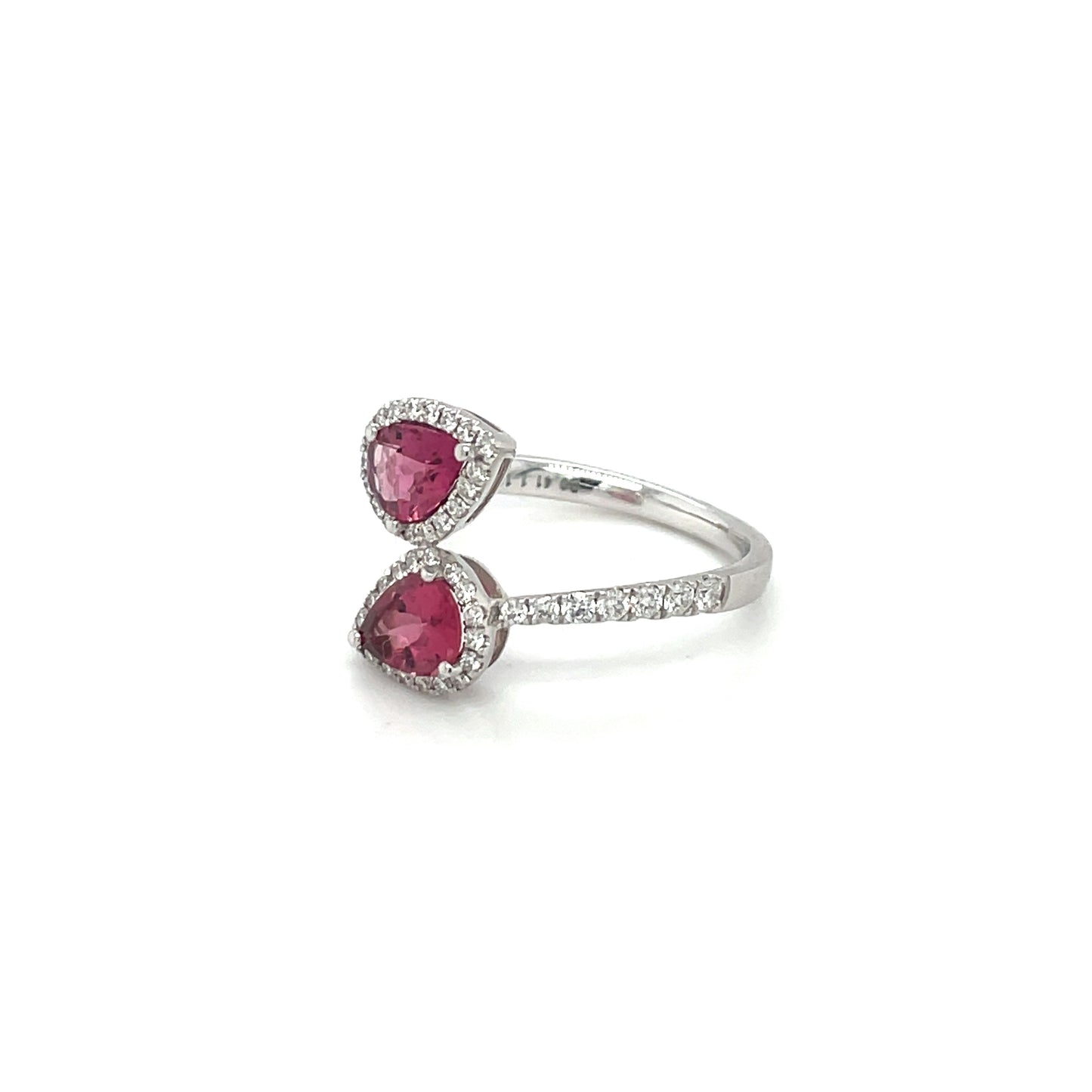 18ct White Gold PinkTourmaline & Diamond Ring