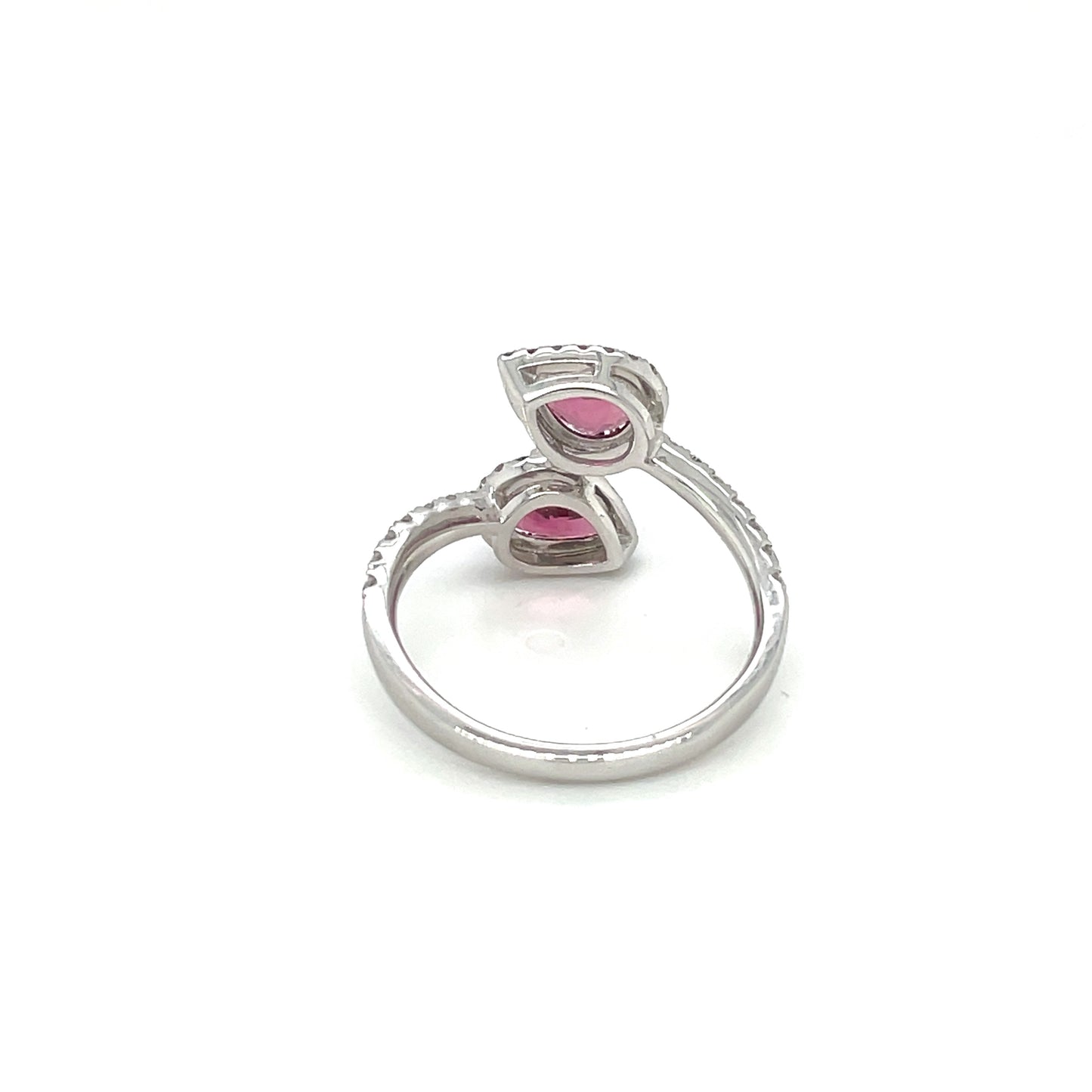 18ct White Gold PinkTourmaline & Diamond Ring