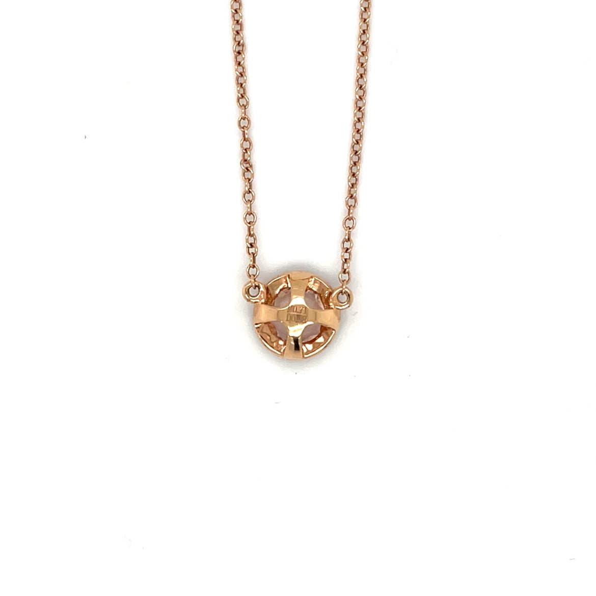 Rose Gold Diamond and Morganite Pendant
