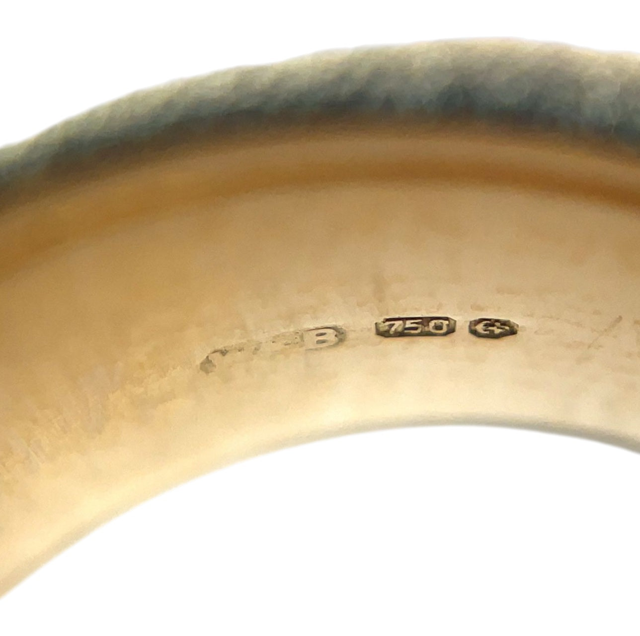 18ct Yellow Gold Aquamarine & Diamond Roman Ring (M1/2)