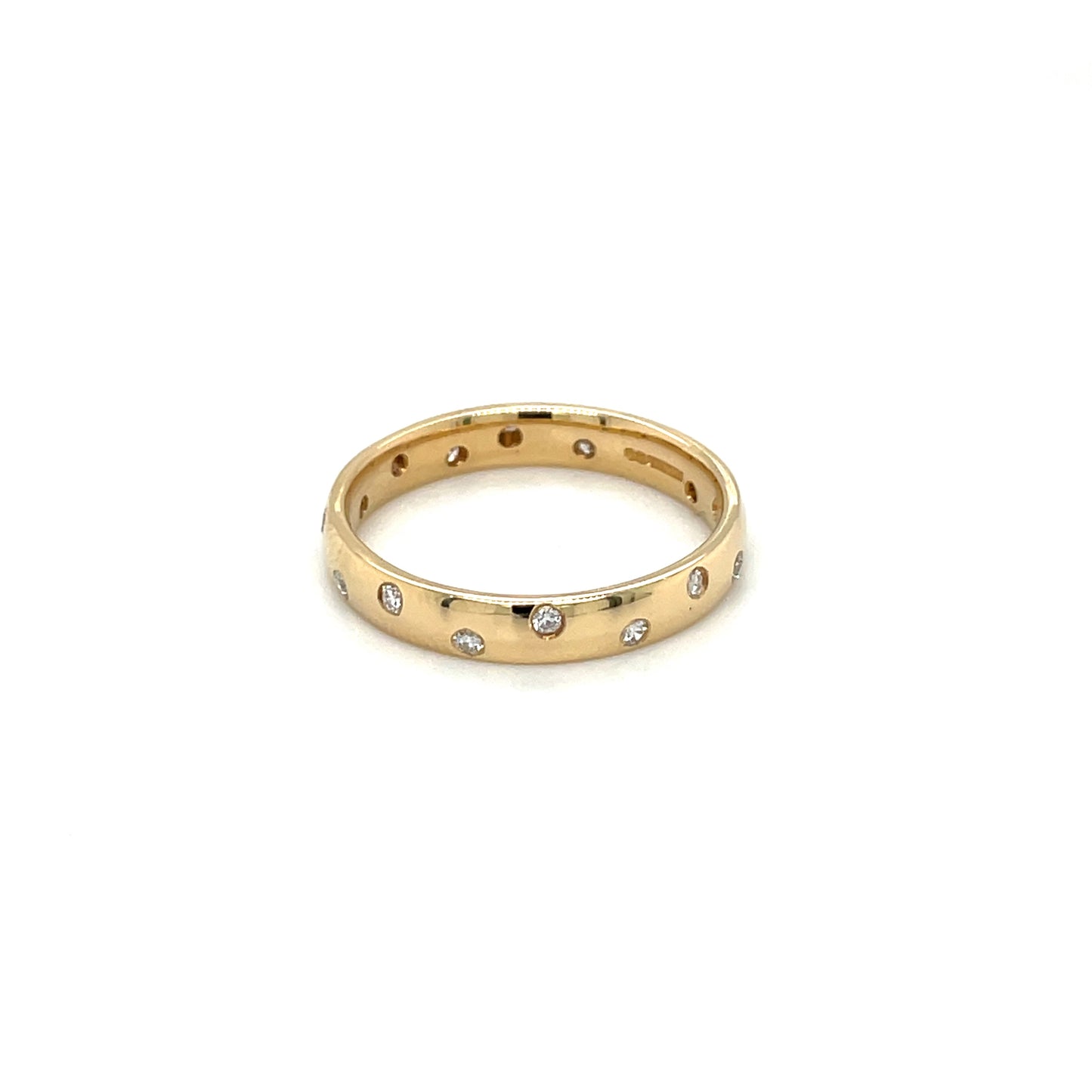 18ct Yellow Gold Diamond Gypsy-Eternity Ring