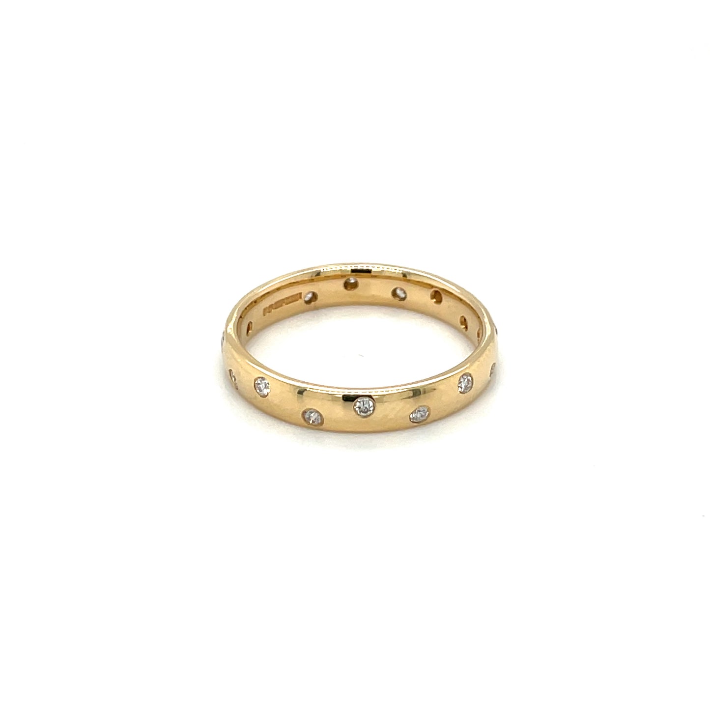 18ct Yellow Gold Diamond Gypsy-Eternity Ring