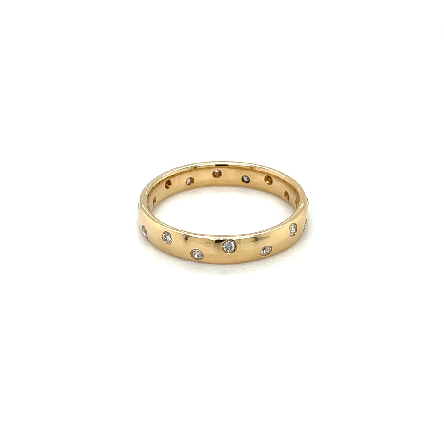 18ct Yellow Gold Diamond Gypsy-Eternity Ring