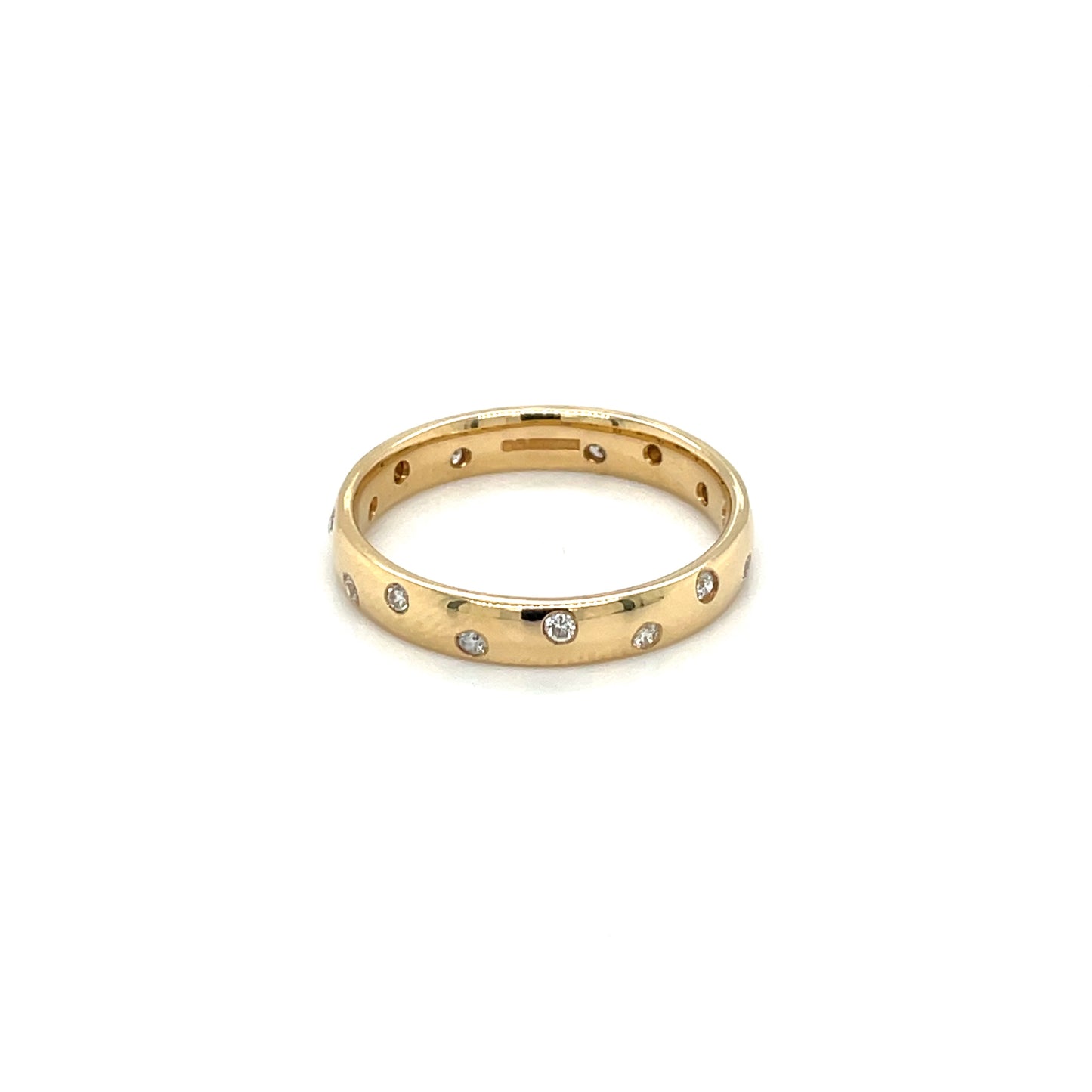 18ct Yellow Gold Diamond Gypsy-Eternity Ring