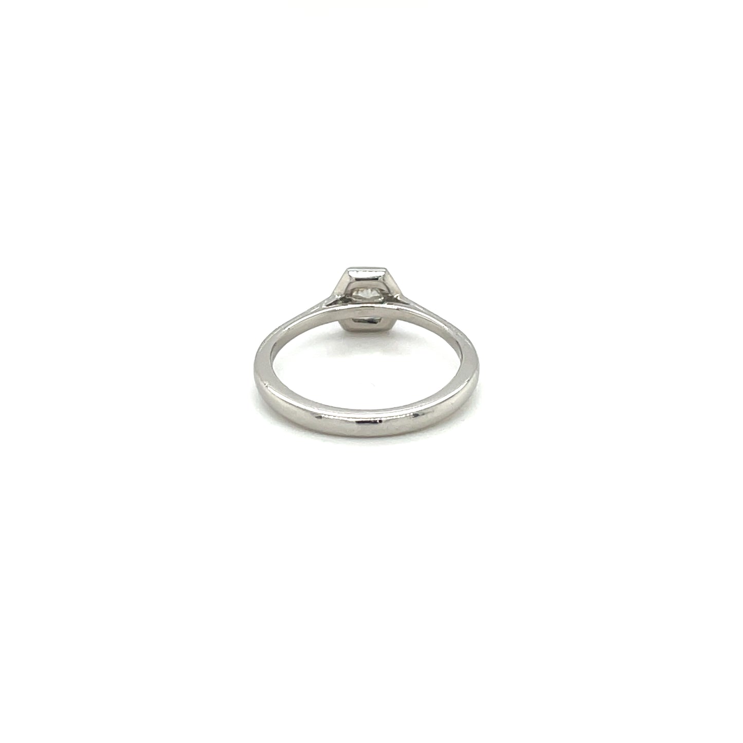 Platinum & Hexagon Diamond Solitaire Ring