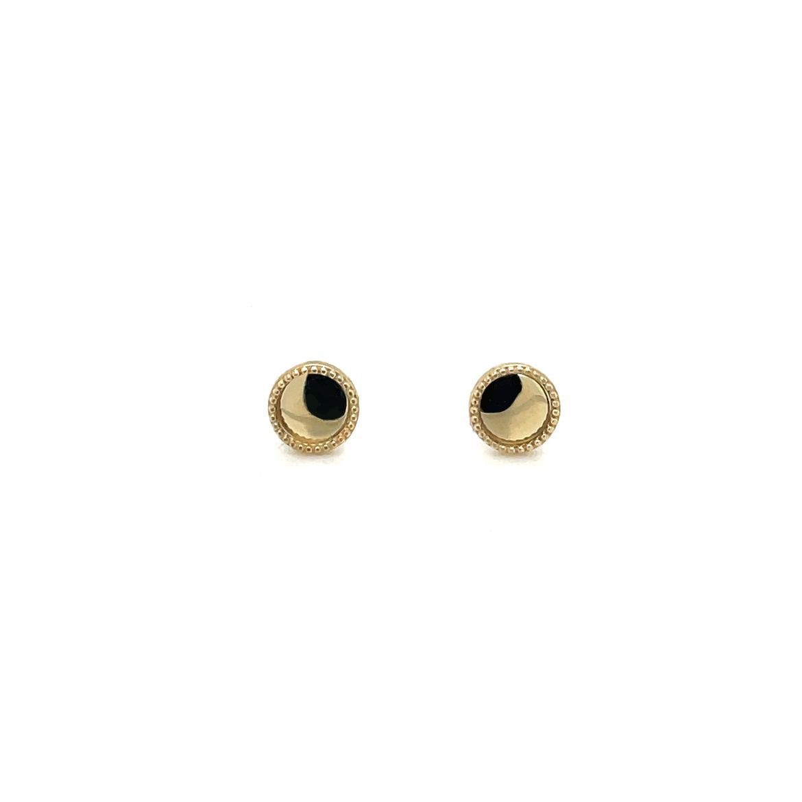 9ct Yellow Gold Circle Stud Earrings