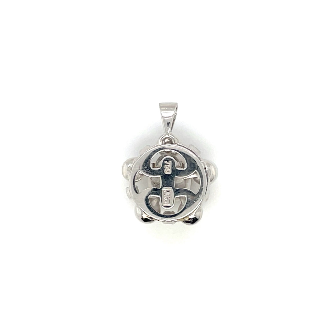 18ct White Gold Diamond & Pearl Pendant