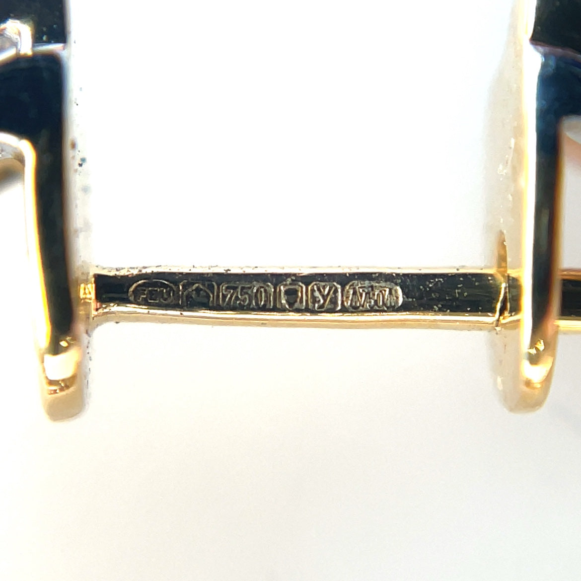 18ct Three-Tone Diamond-Set Hoop Earrings