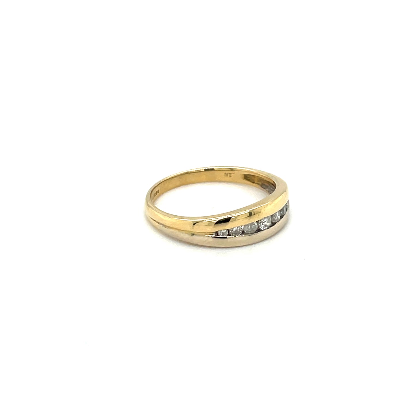 18ct Yellow & White Gold Split Design Diamond Ring