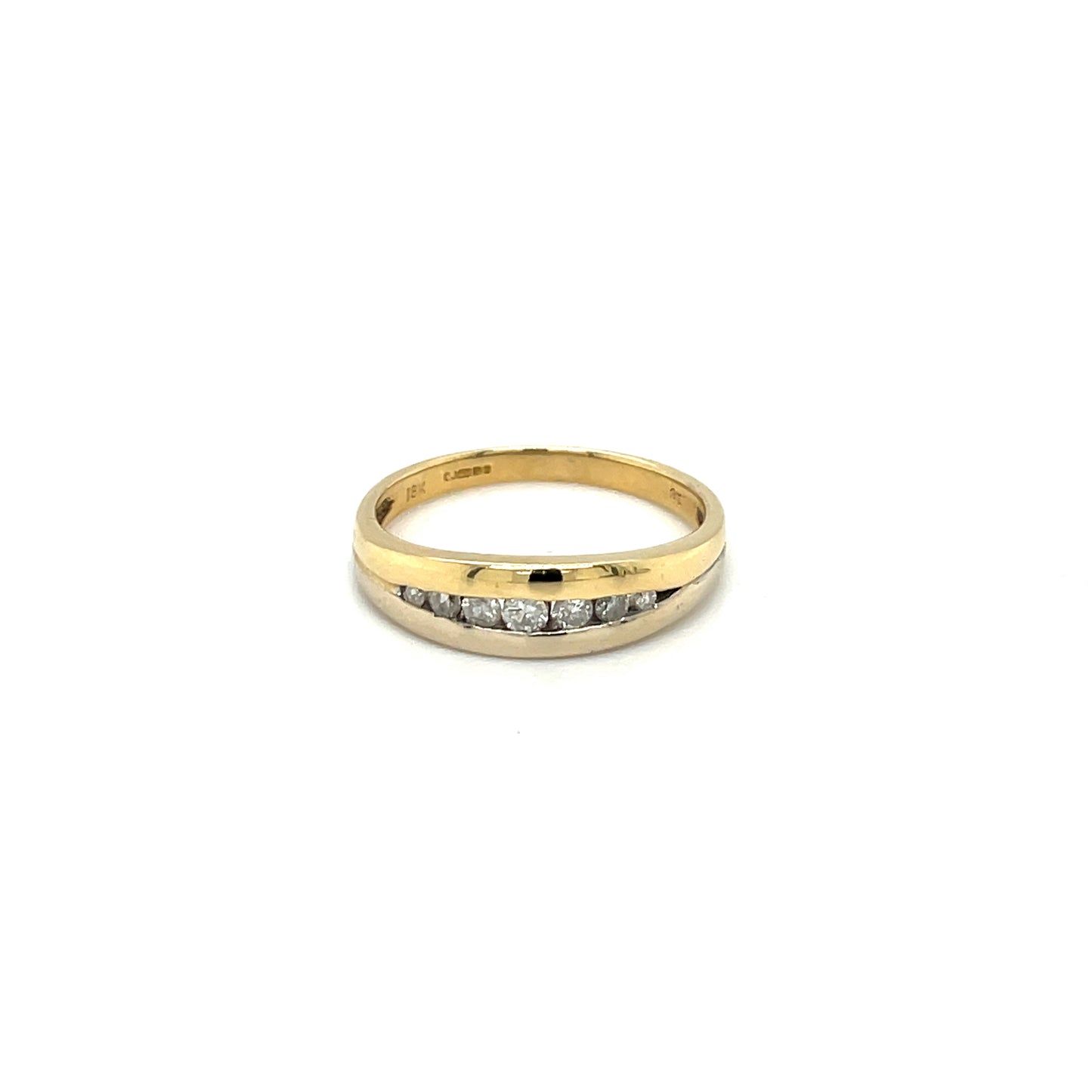 18ct Yellow & White Gold Split Design Diamond Ring