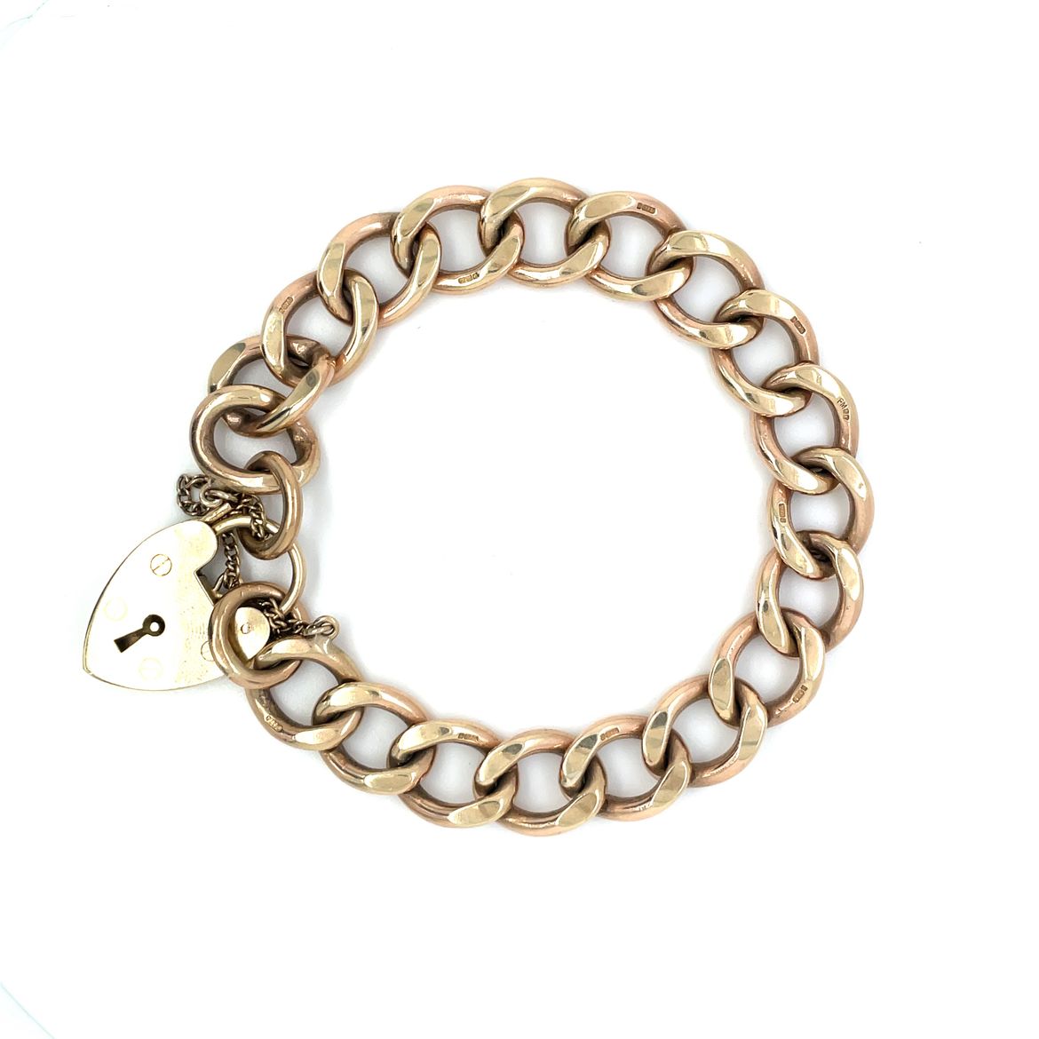 9ct Yellow Gold Curb Chain Bracelet