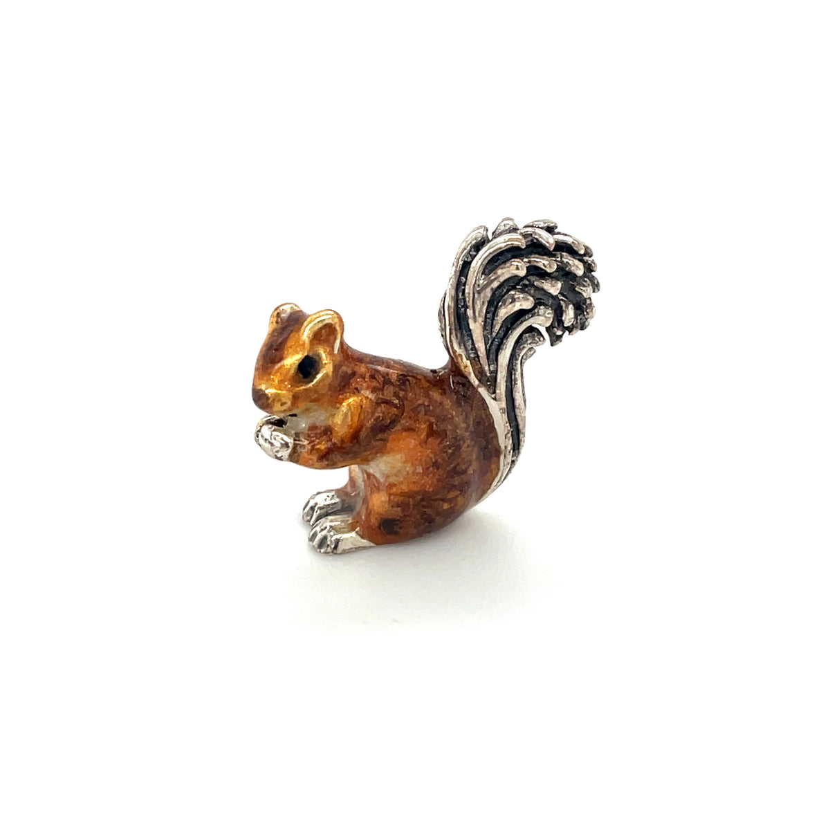 Saturno Silver and Enamel Very Small Squirrel