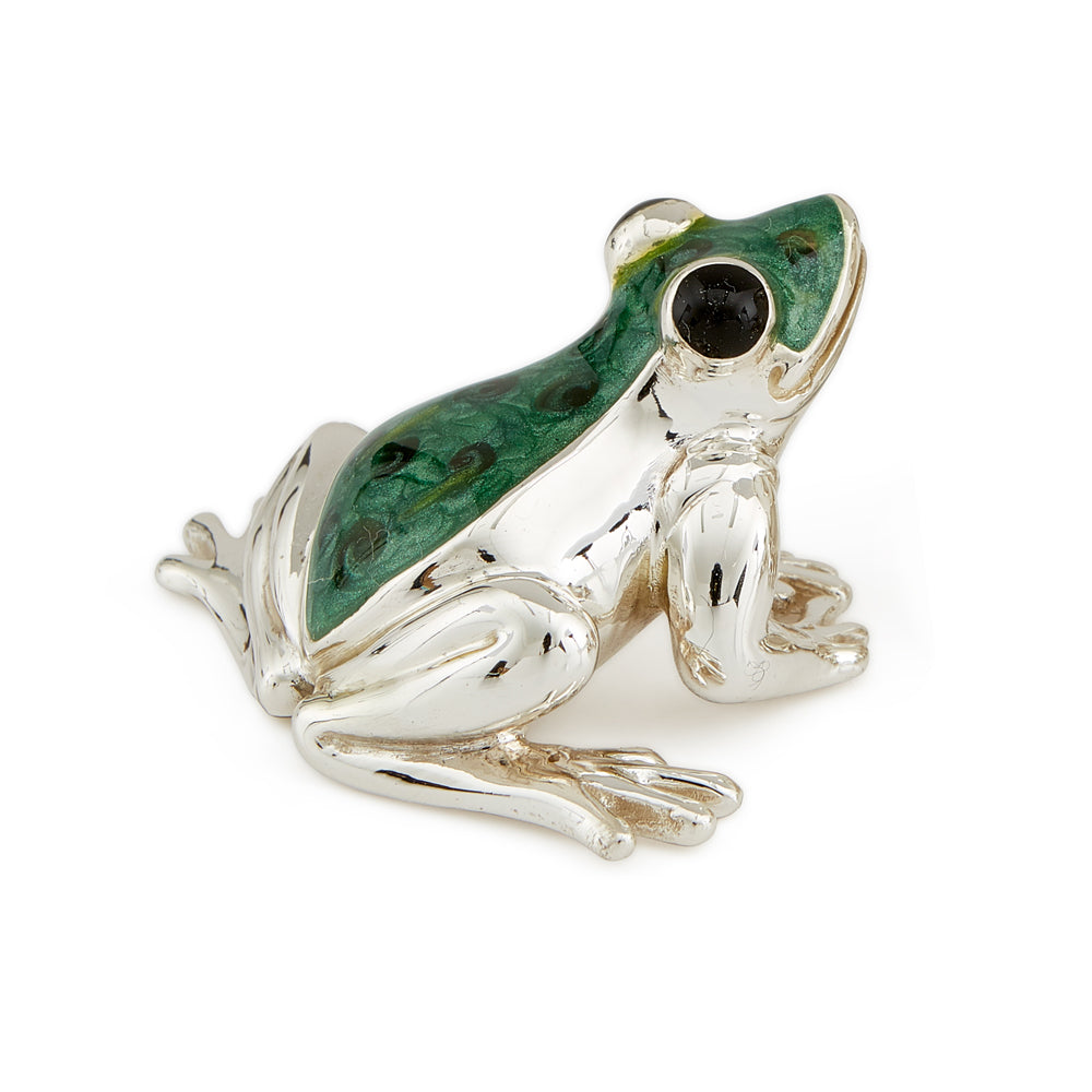Saturno Silver and Enamel Medium Frog