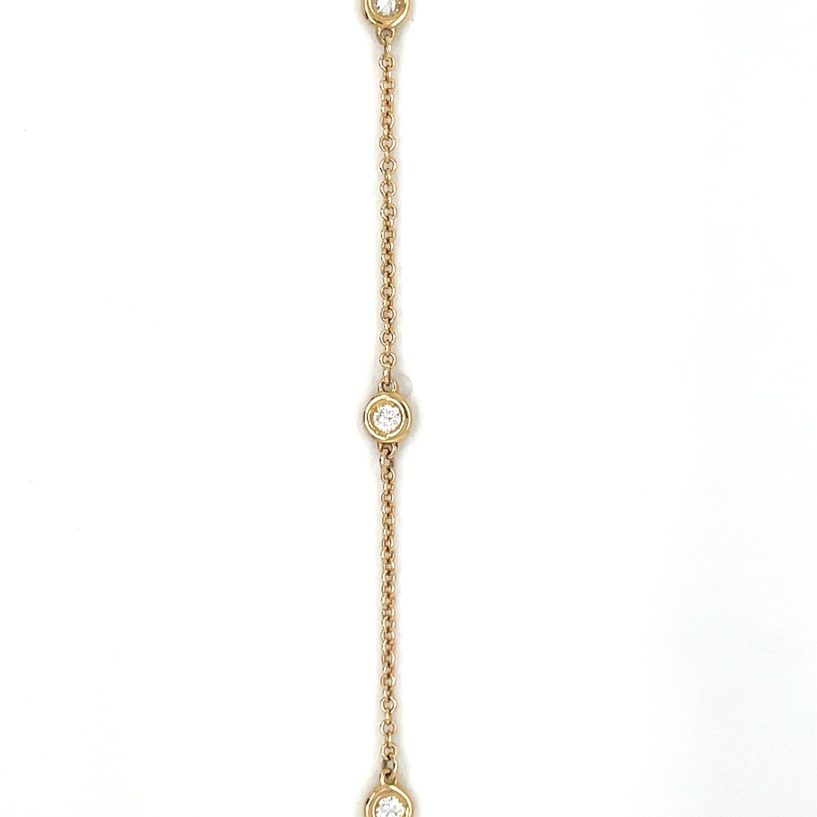 18ct Yellow Gold Diamond Line Bracelet