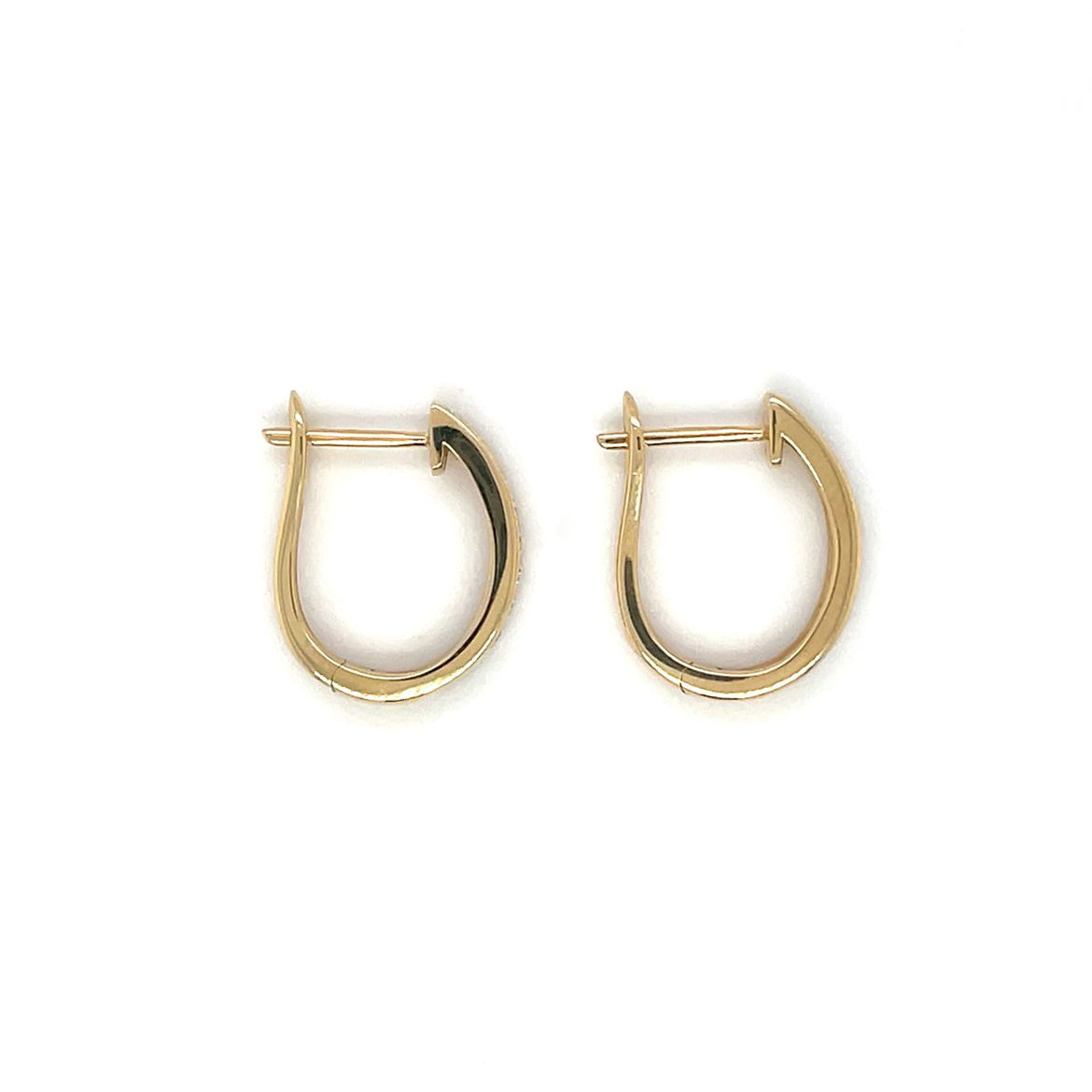 18ct Yellow Gold Diamond Hoop Earrings