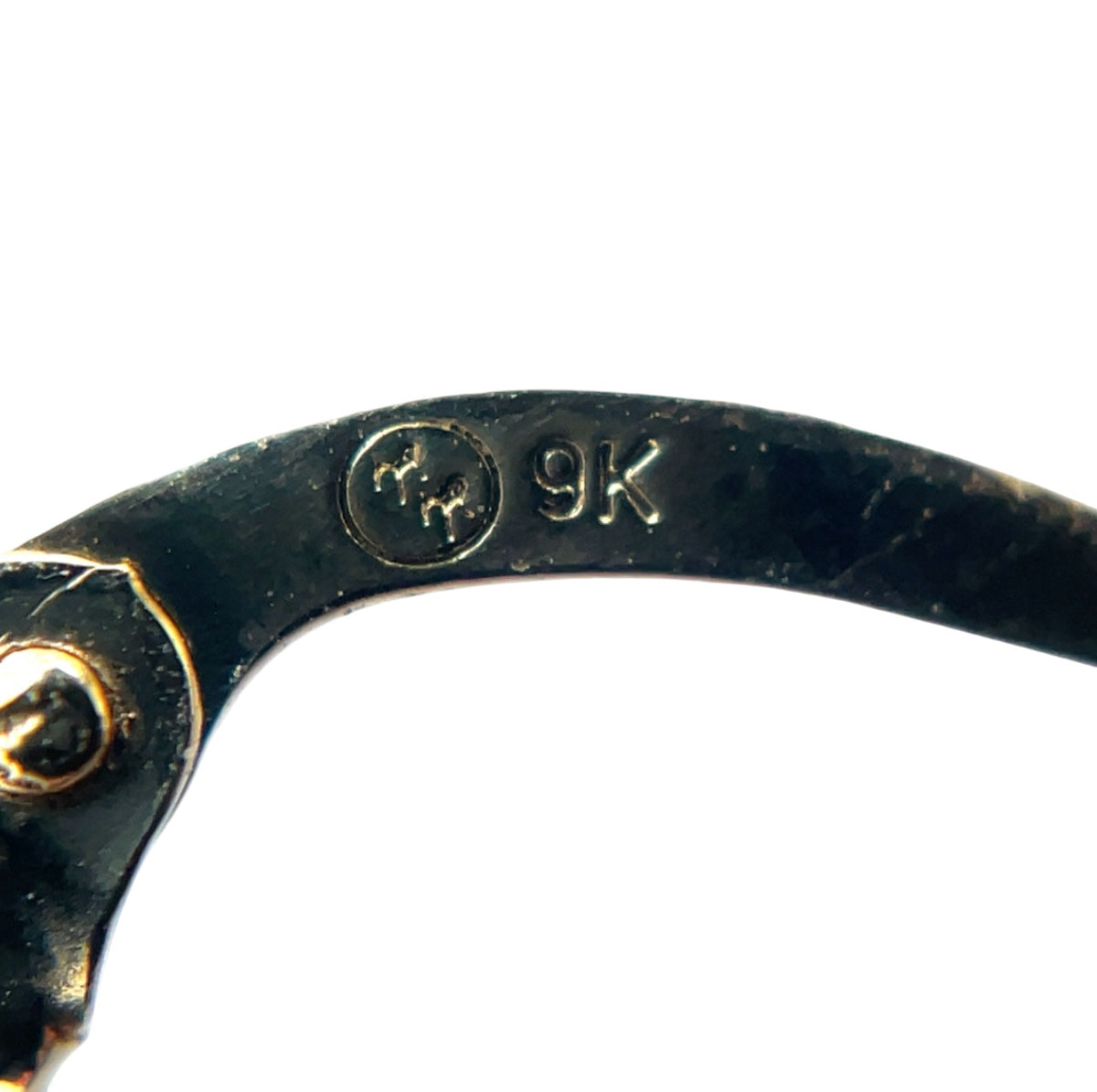 9ct Yellow Gold Antique Design Hoop Earrings