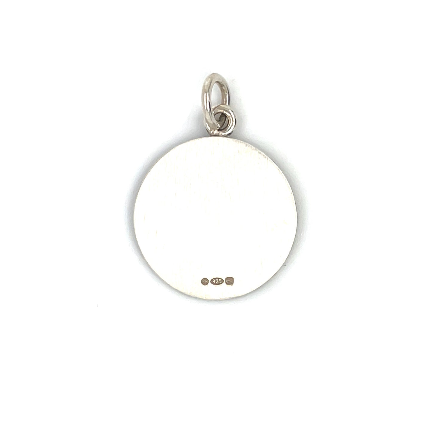 Silver Pisces Disk Pendant (22mm) & Chain
