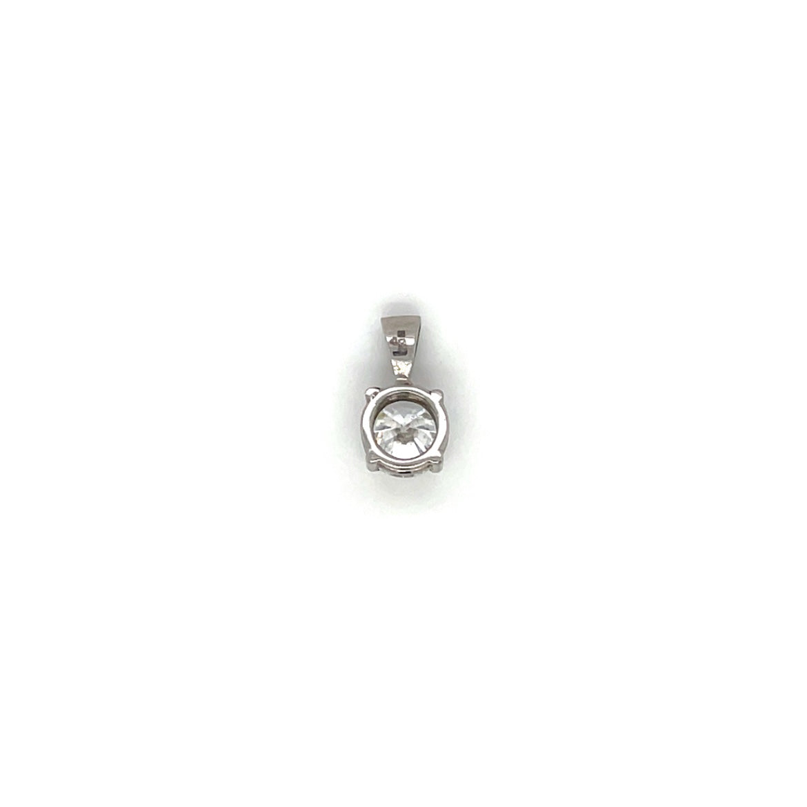 18ct White Gold Solitaire Diamond Pendant