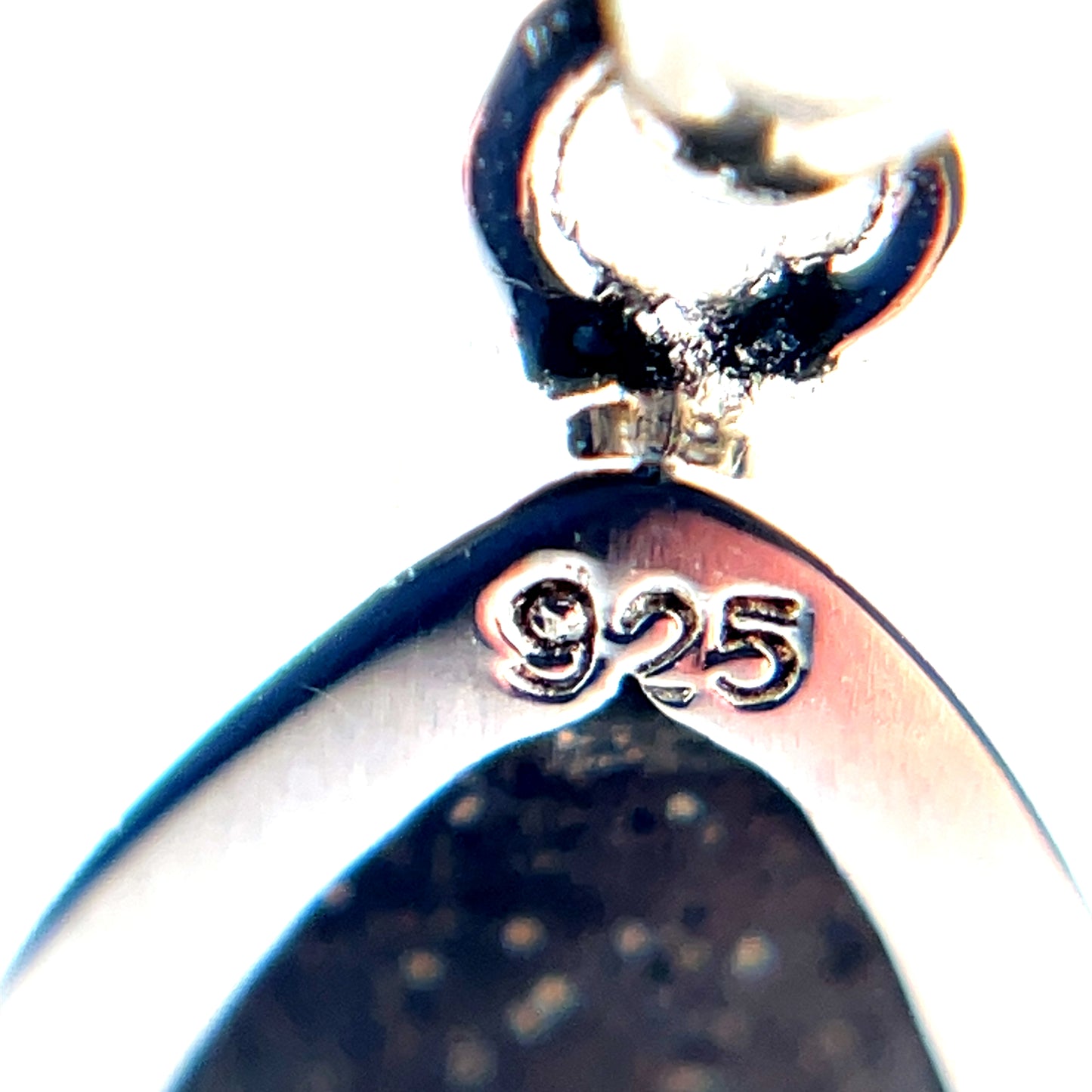 Silver Teardrop Opal Pendant & Chain (16-18")