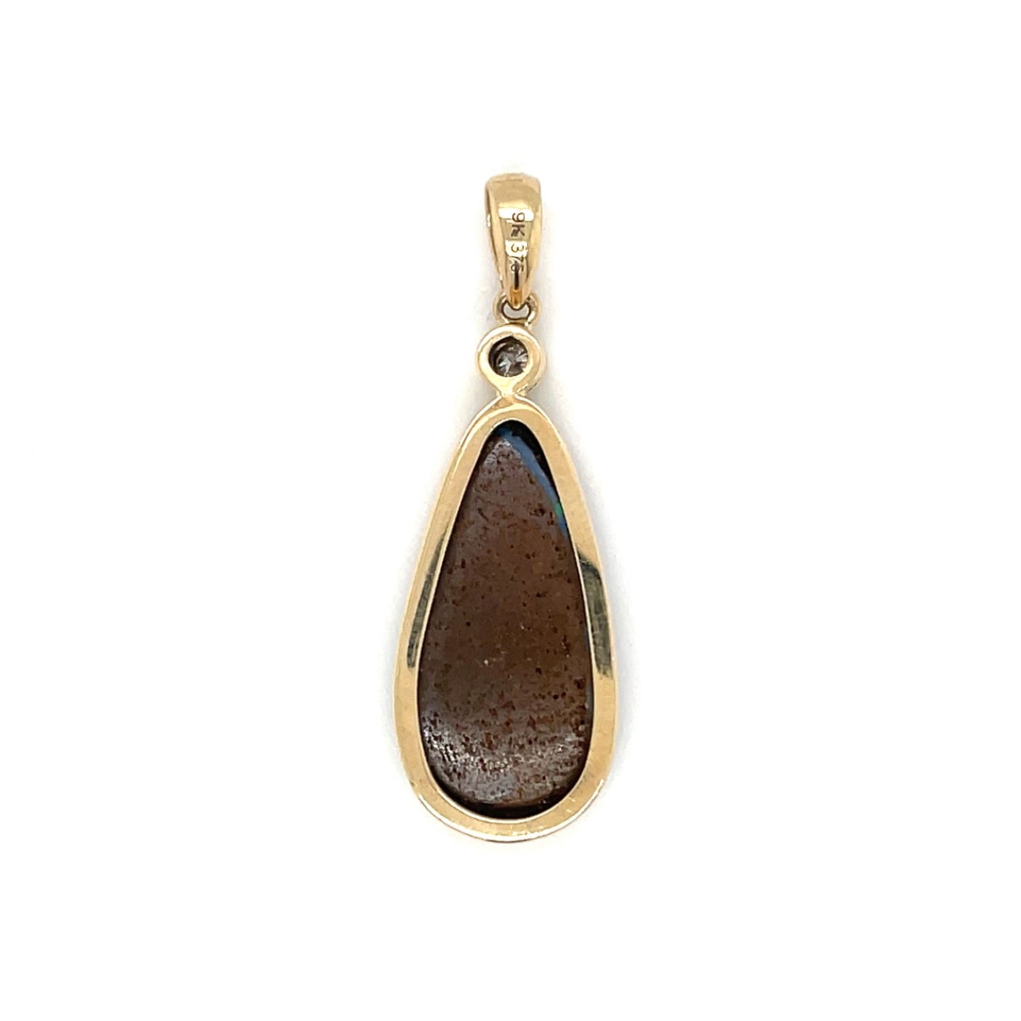 9ct Yellow Gold Boulder Opal Pendant