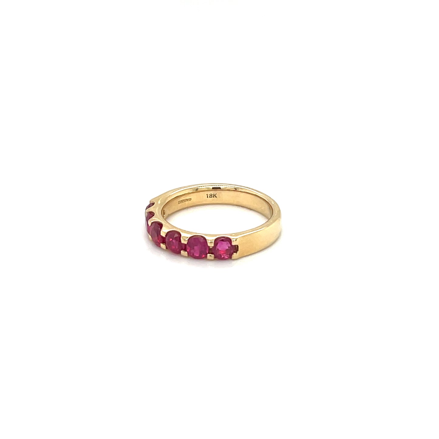 18ct Yellow Gold Ruby Half Eternity Ring