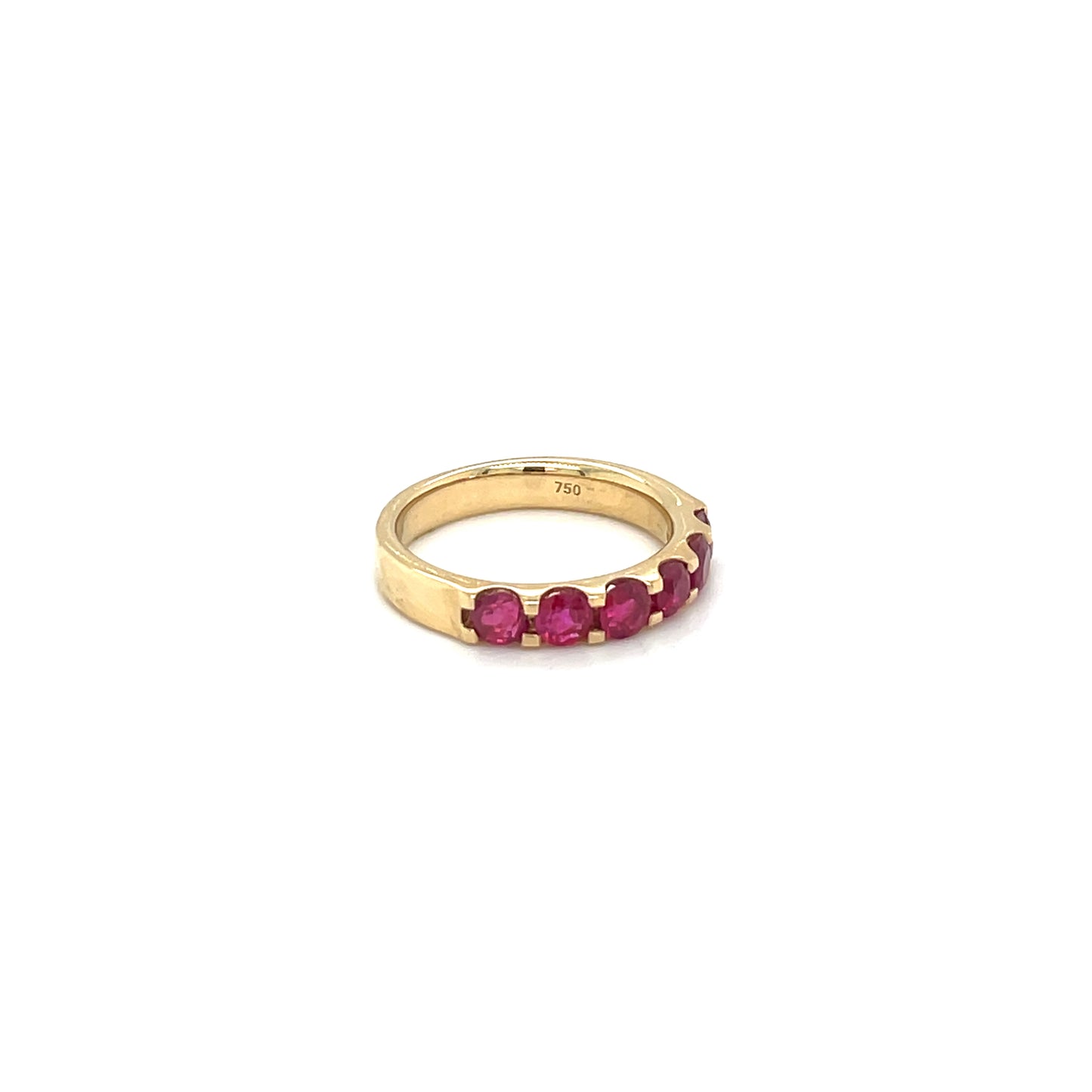 18ct Yellow Gold Ruby Half Eternity Ring