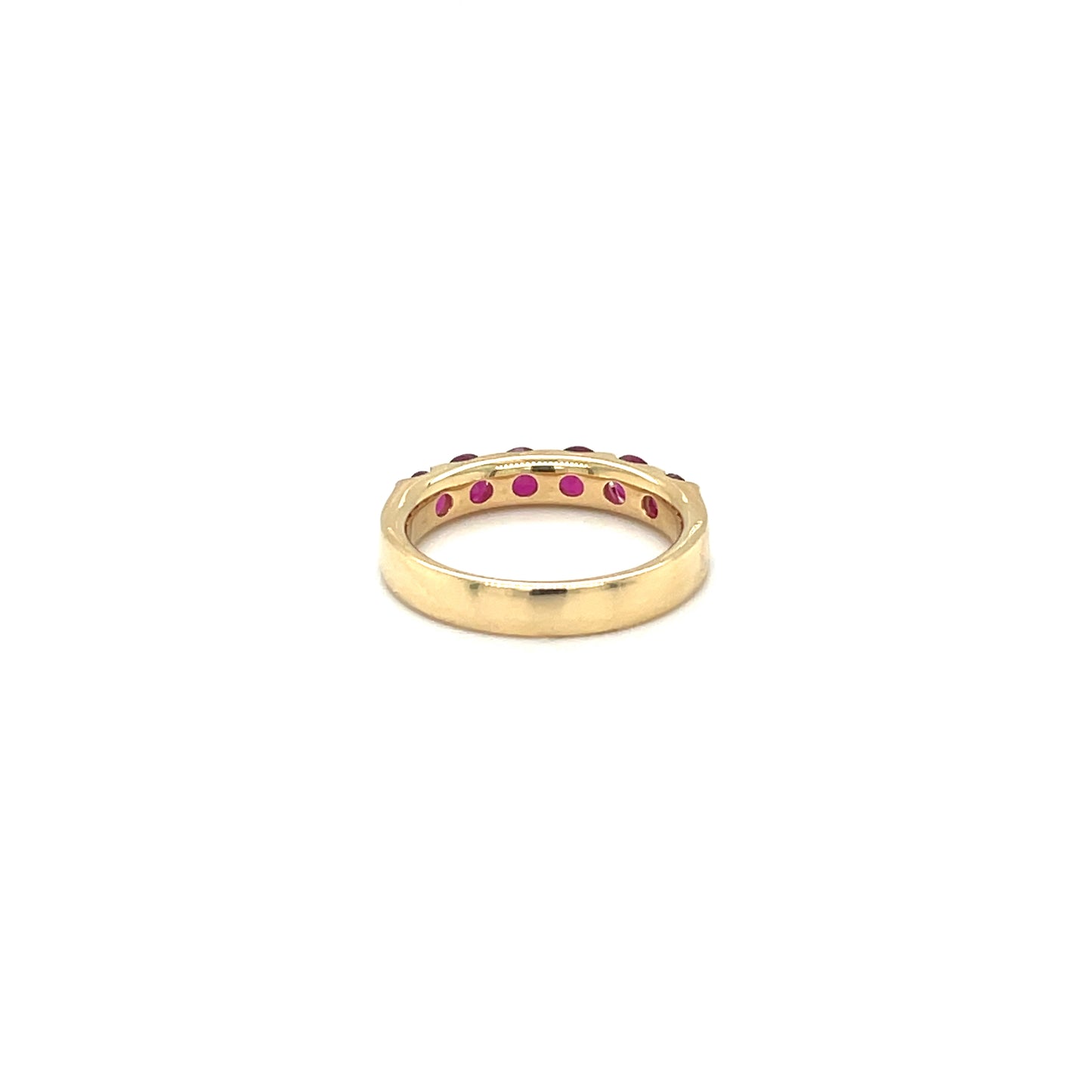 18ct Yellow Gold Ruby Half Eternity Ring