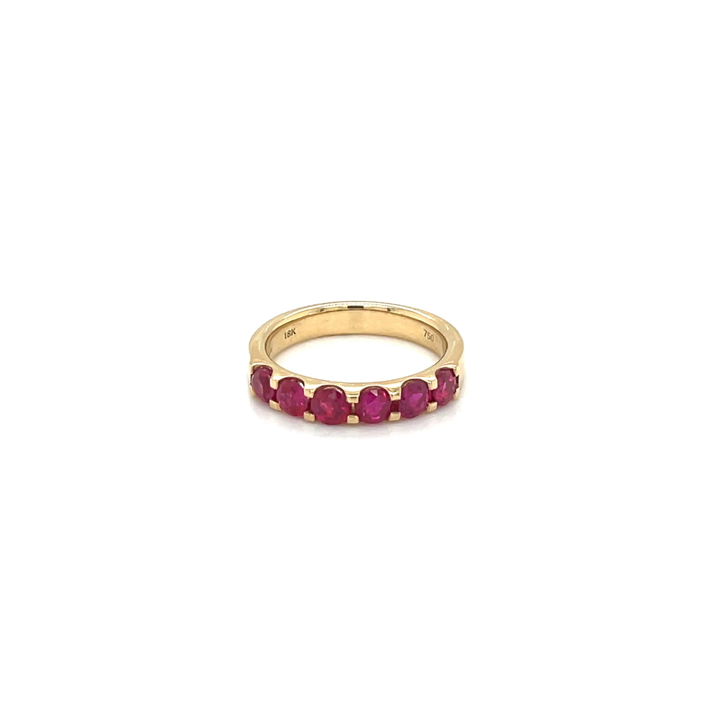 18ct Yellow Gold Ruby Half Eternity Ring