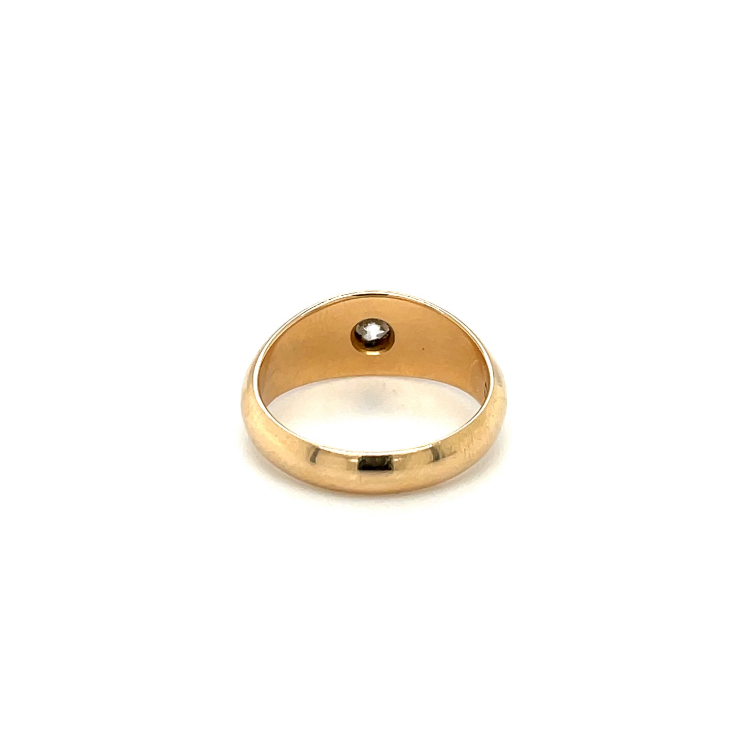 Antique 18ct Yellow Gold Diamond Star Setting Gypsy Ring
