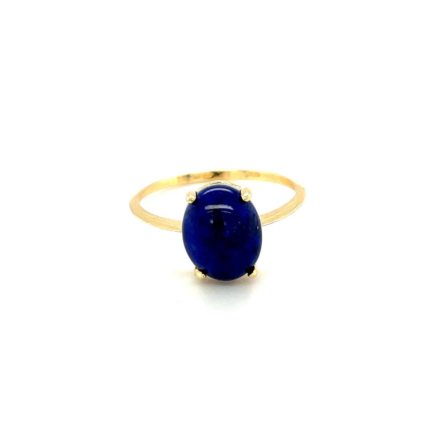 18ct Yellow Gold Lapis Claw Set Ring
