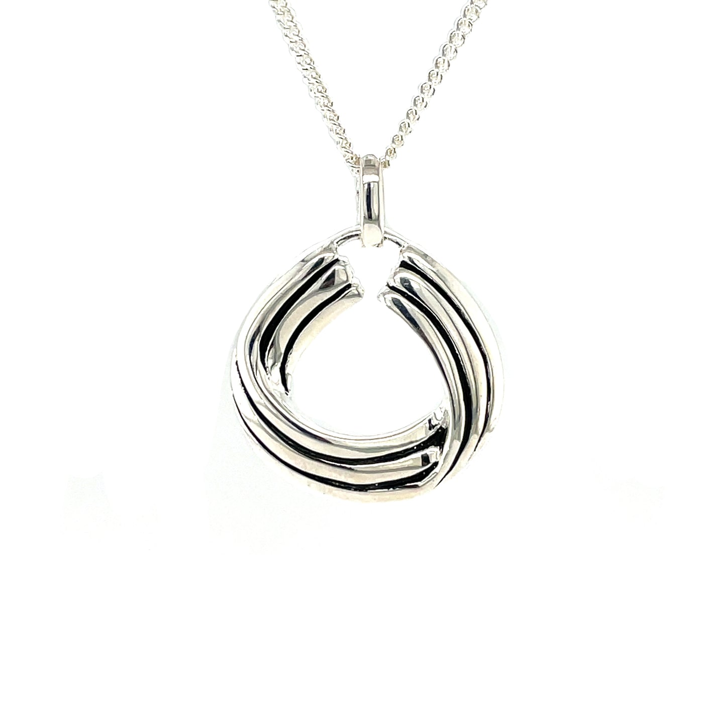 Silver Knot Circle Pendant