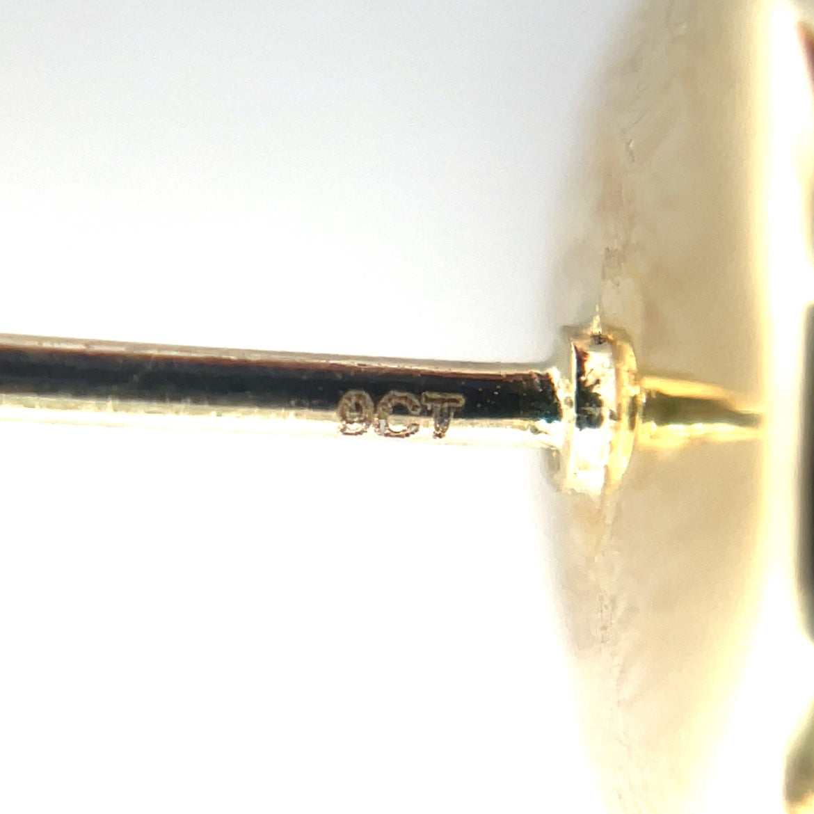 9ct Yellow Gold Button Stud Earrings