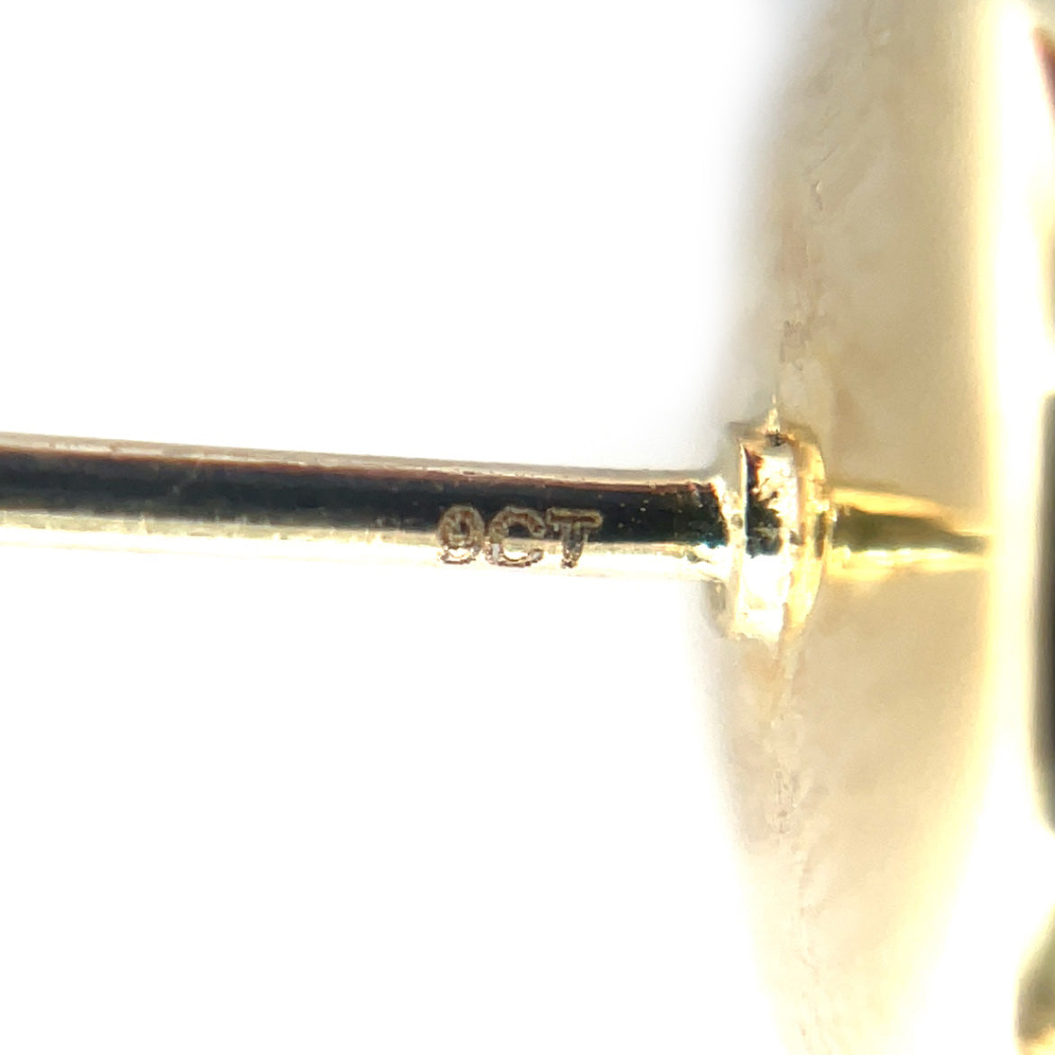 9ct Yellow Gold Button Stud Earrings