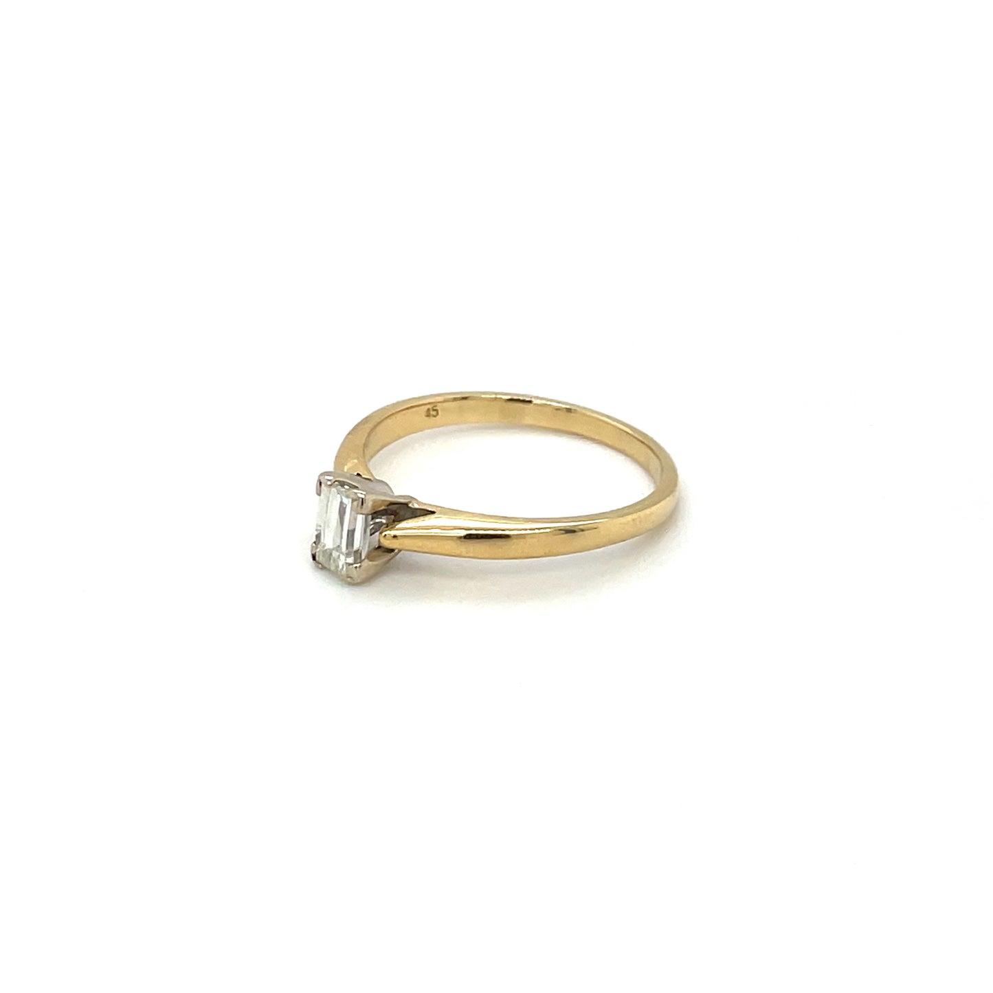 18ct Yellow Gold Millenium-Cut Diamond Solitaire Ring