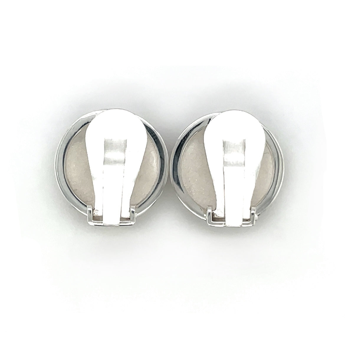 Silver Domed Clip On Earrings